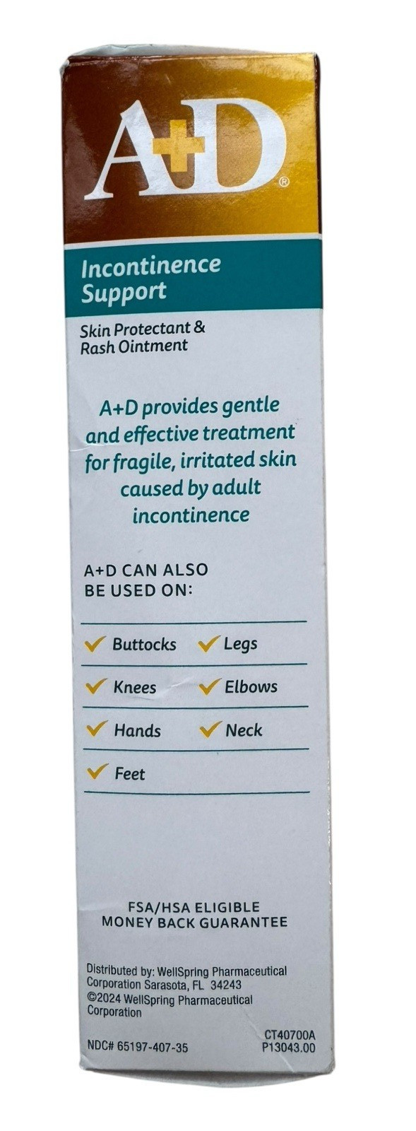 A+D Incontinence Support Skin Protectant & Rash Ointment – 3.5 oz – Ex: 3/27