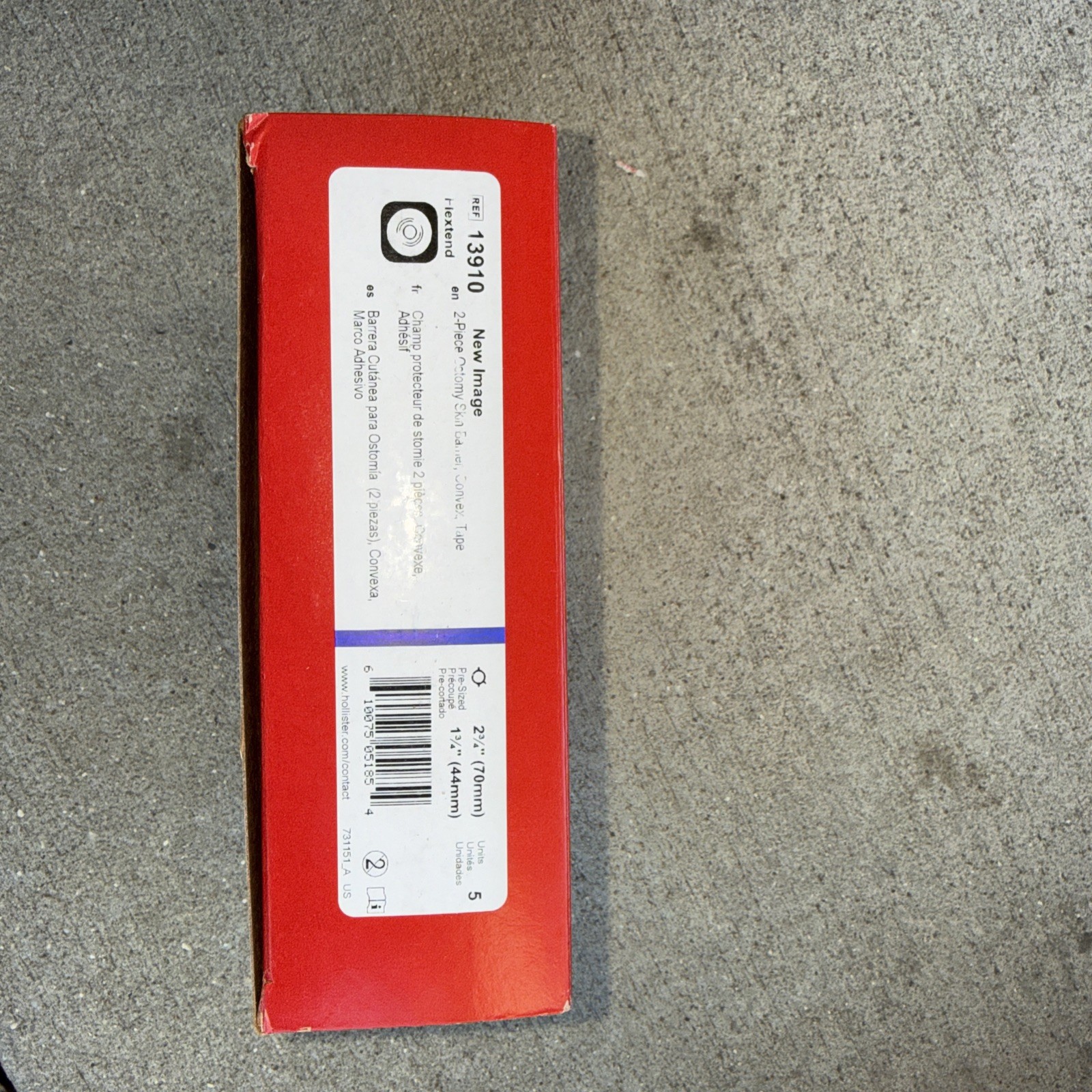 Hollister Precut Extended Wear Ostomy Barrier 70 mm Flange 5 per Box