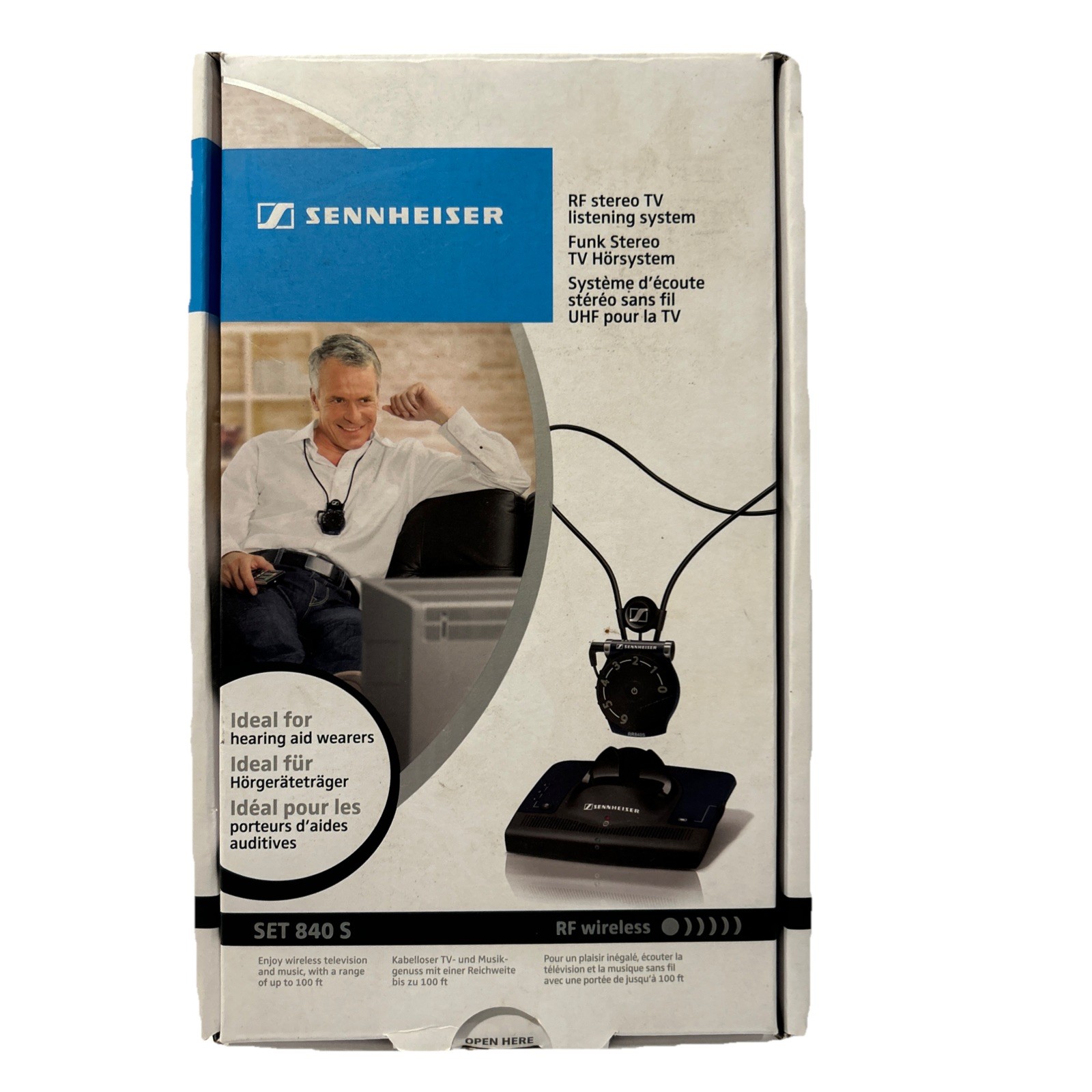 Sennheiser Set 840 S 840S Wireless TV Listening System Open Box