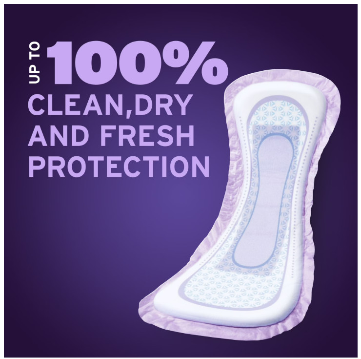 Poise Overnight Incontinence & Postpartum Pads for Bladder Leaks, 72 Count
