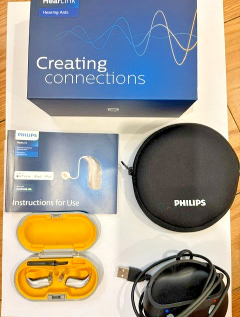 Philips HearLink 9040 Rechargeable Hearing Aids Complete Kit