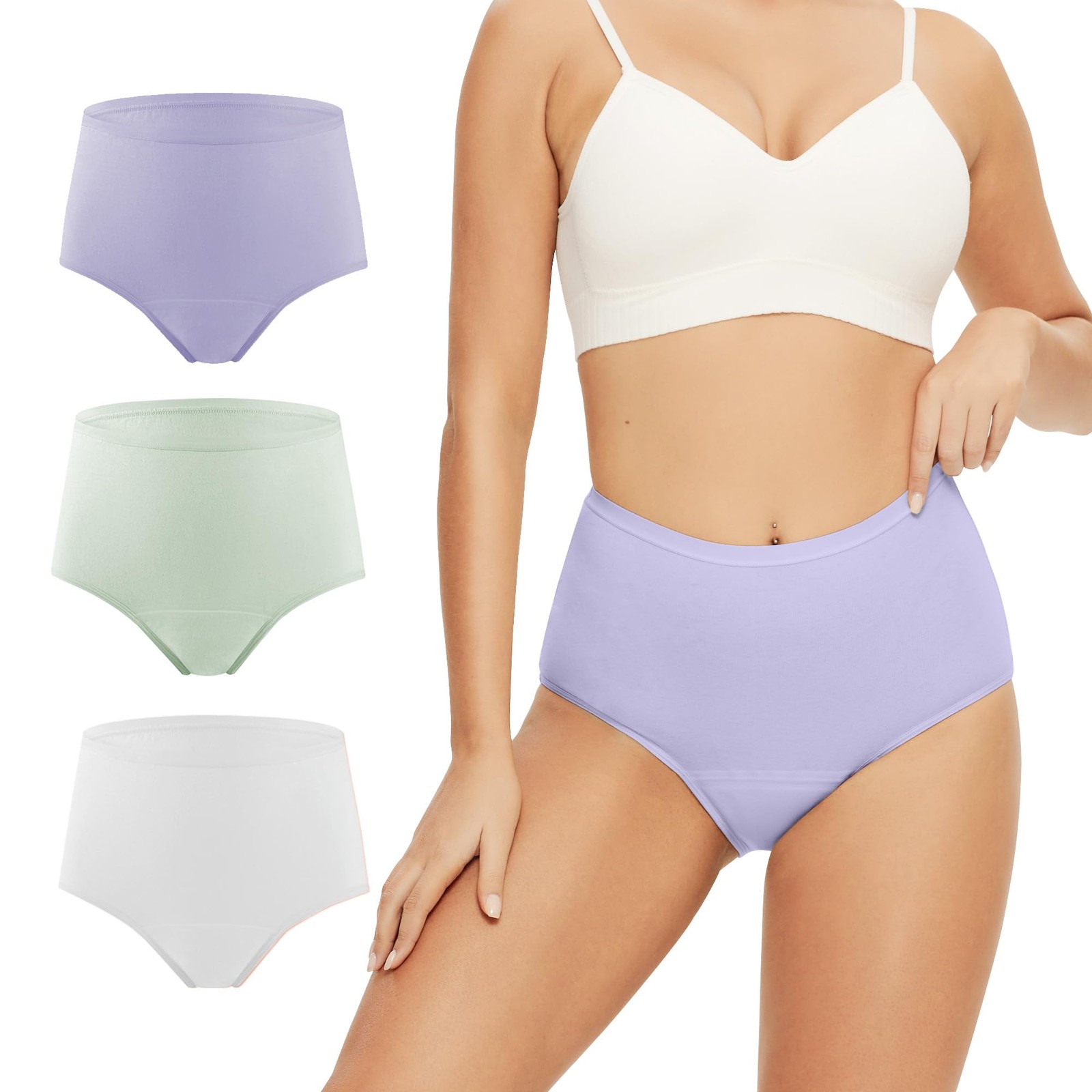 Incontinence Underwear Women Cotton Leak Proof Protective Briefs Absorbent 50ML