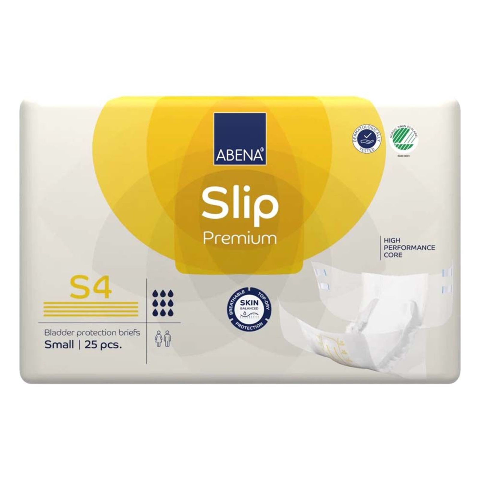 Abena Slip Premium S4 Incontinence Brief, Small (PK/25)