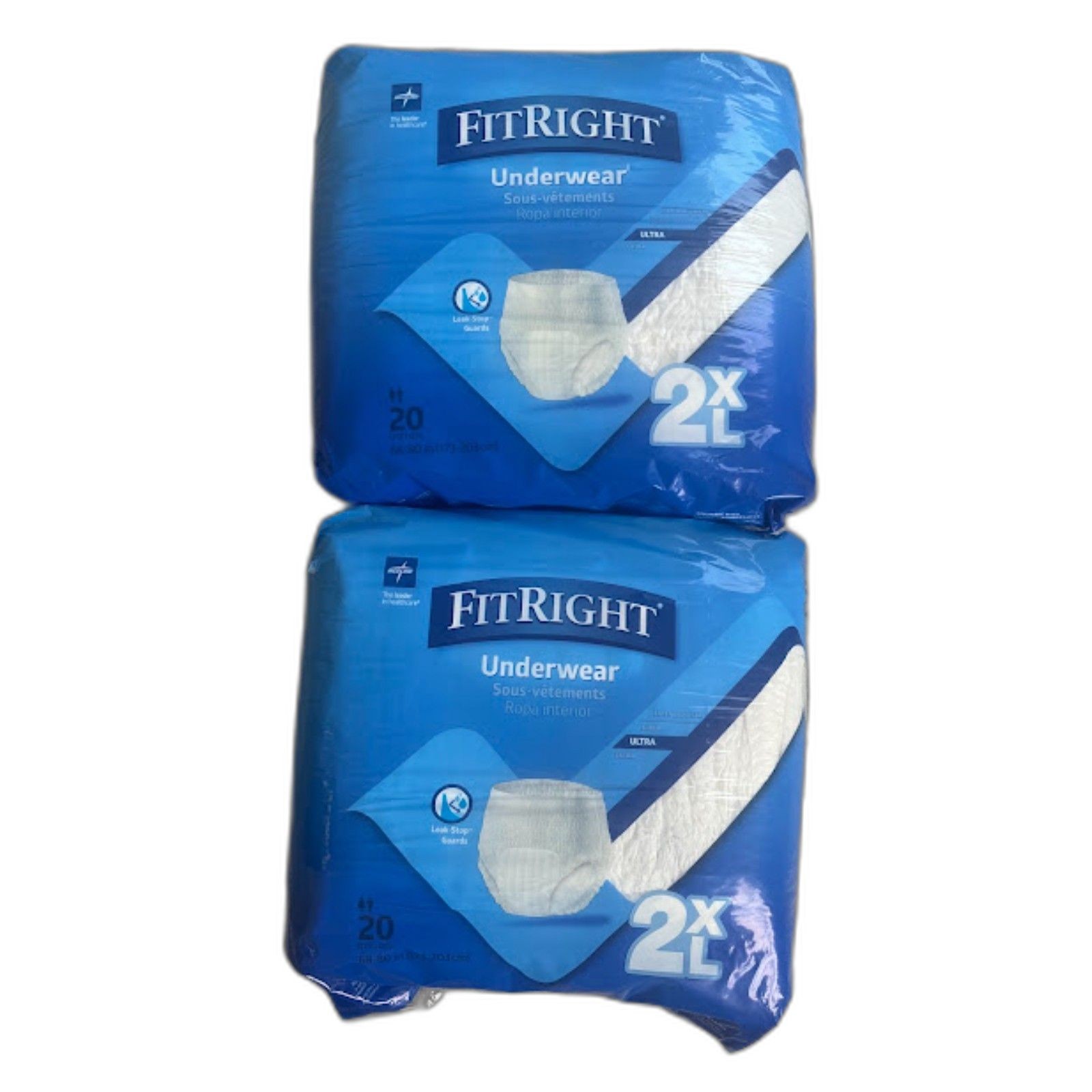 FitRight Pull-Up Depend Underwear 2XL Adult Incontinence Protective set of 2