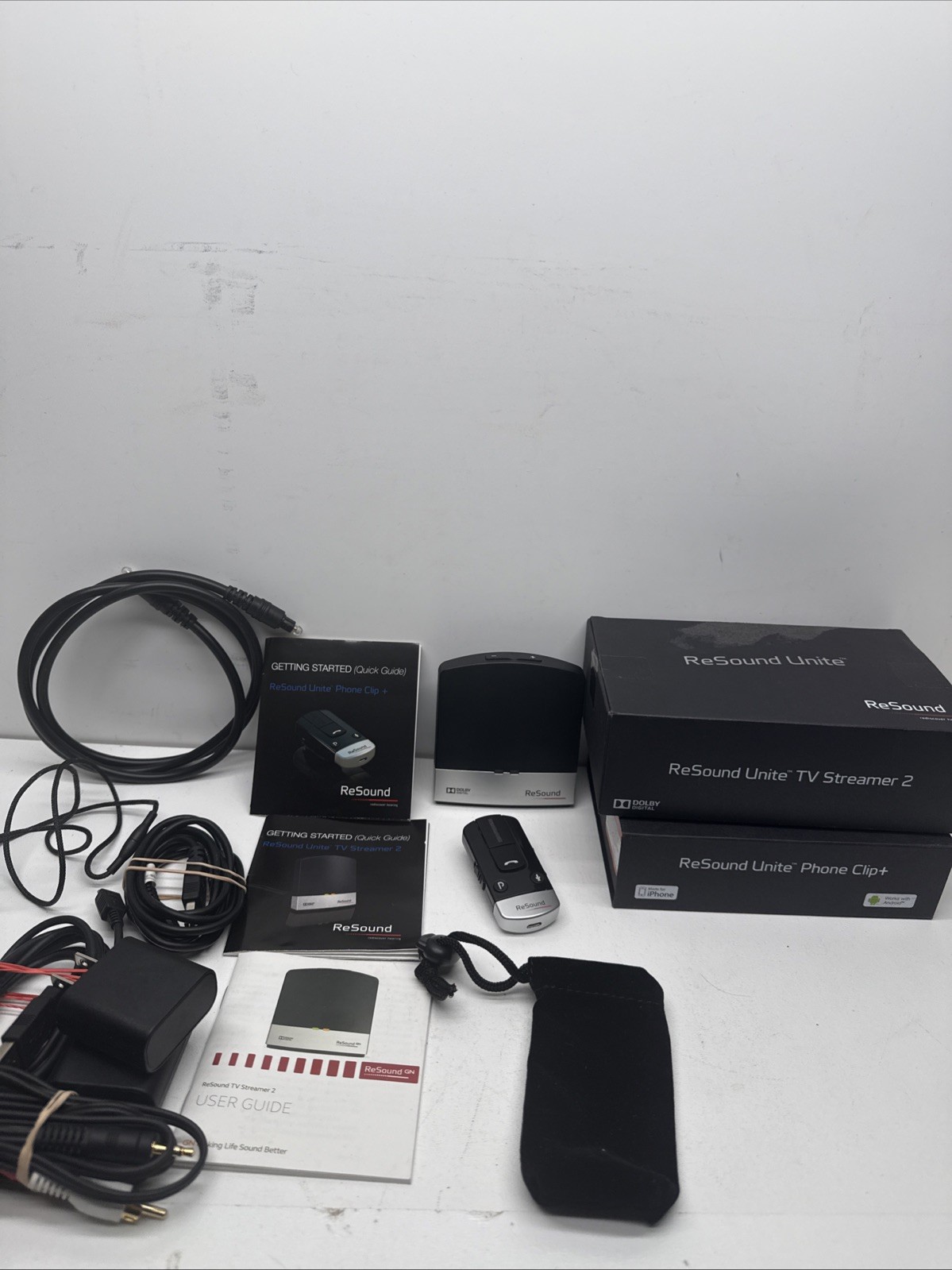 ReSound Unite Phone Clip+ Streamer 2 + Accessories