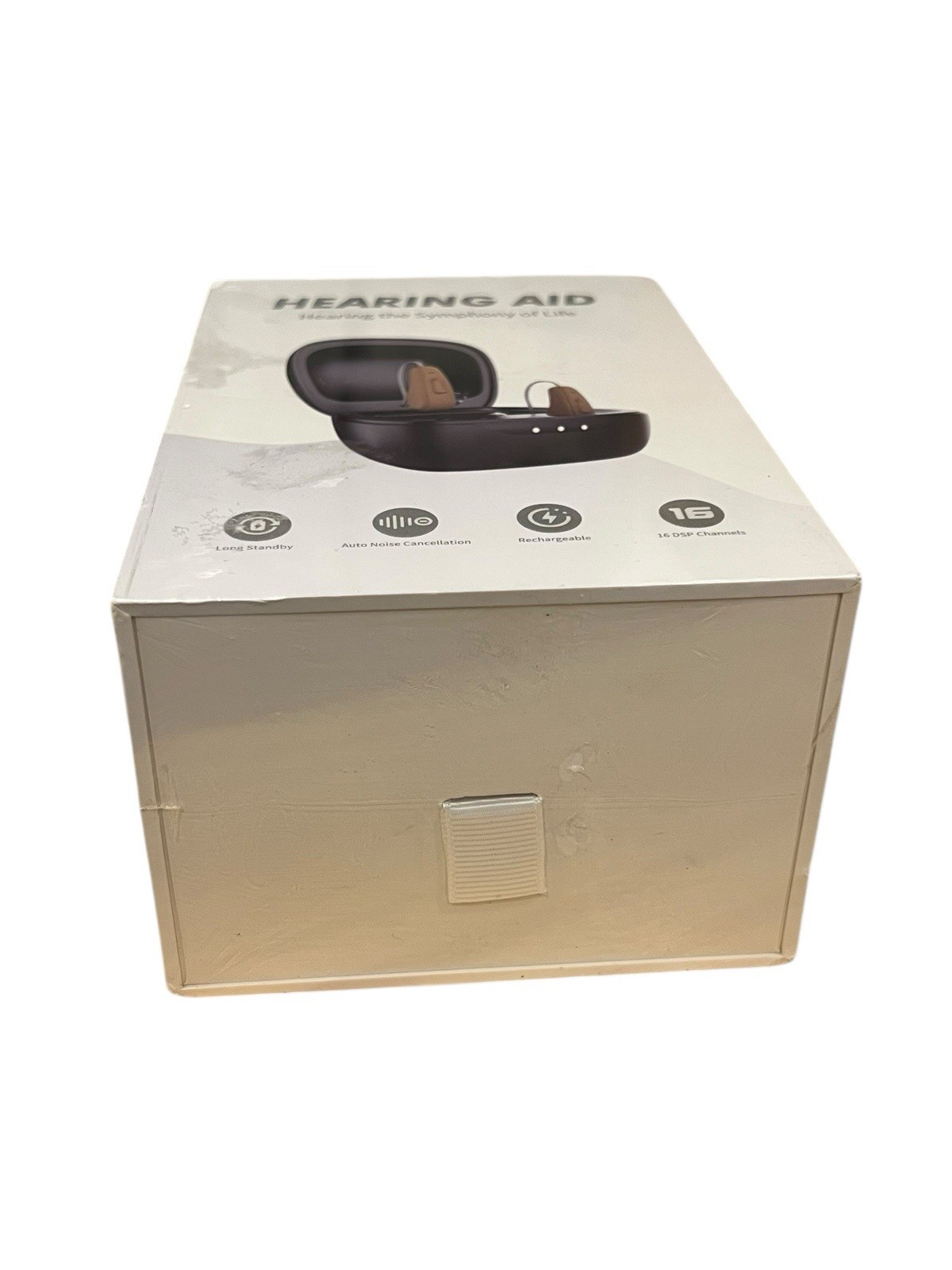 Nvboty M2231 Beige Noise Cancelling Rechargeable Hearing Aids For Seniors