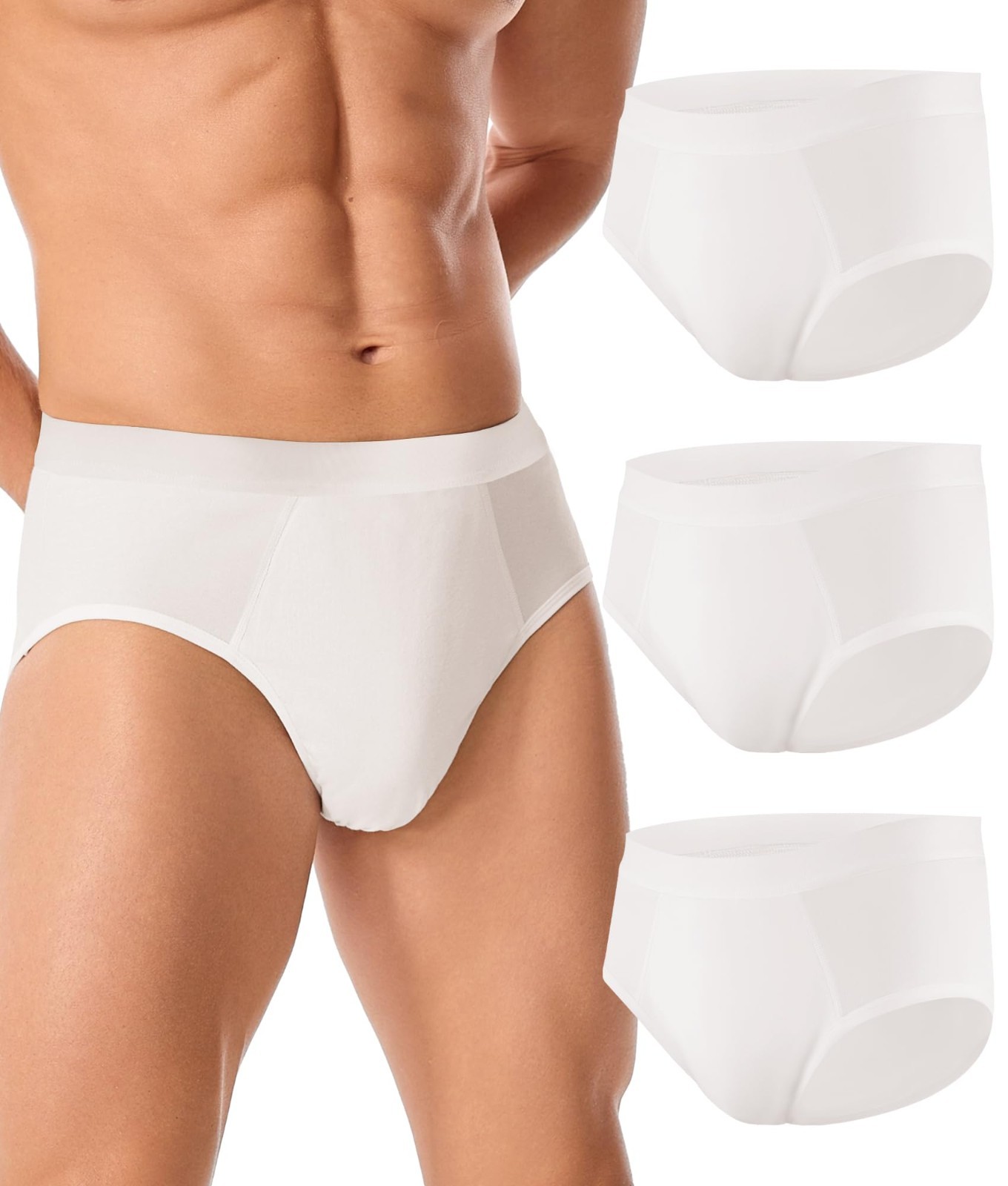 SUNCHIRI Men Incontinence Underwear Washable Reusable Leak Proof Protective Sz S
