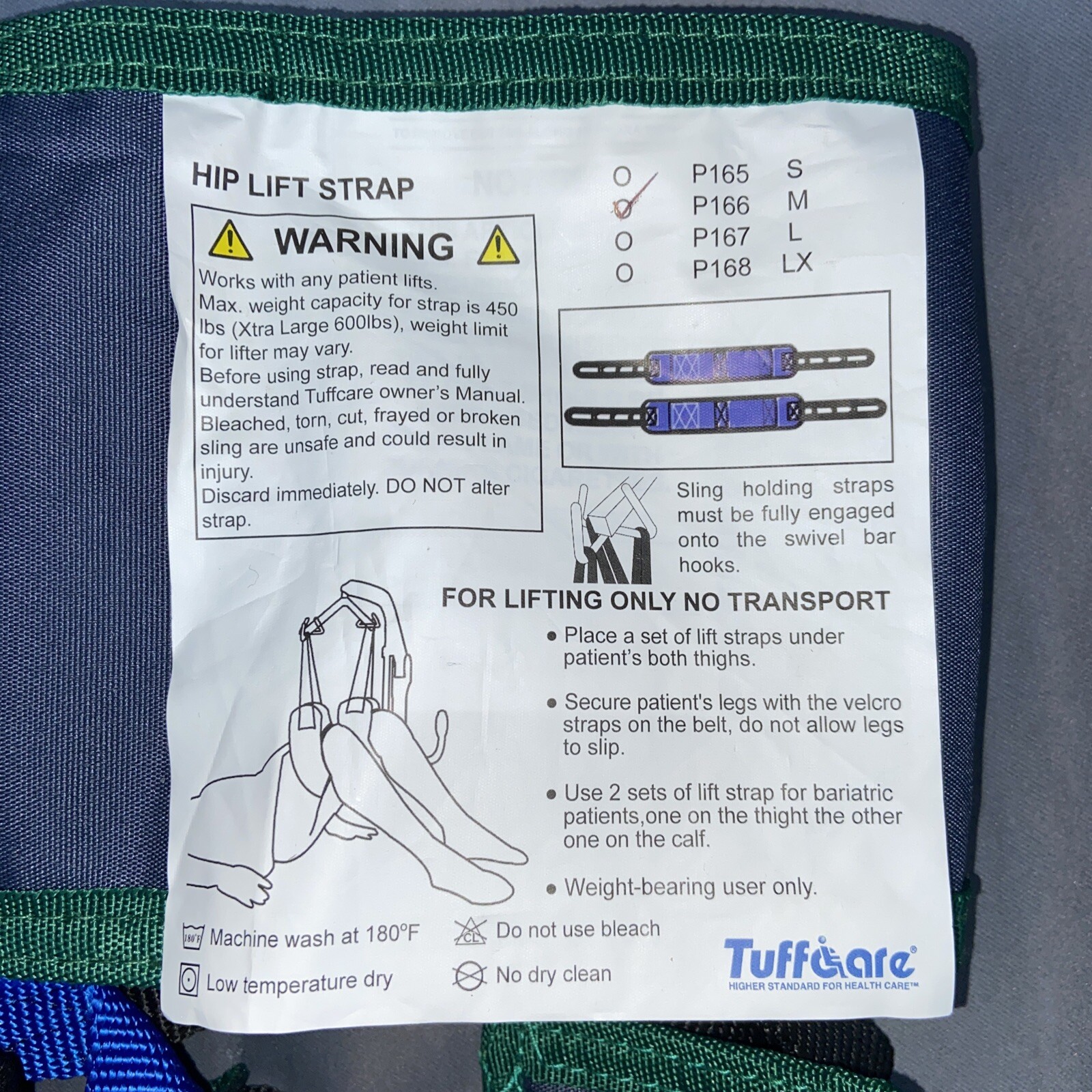 Tuffcare Sanitation Hip Lift Sling (Medium) Compatible with Hoyer, Invacare