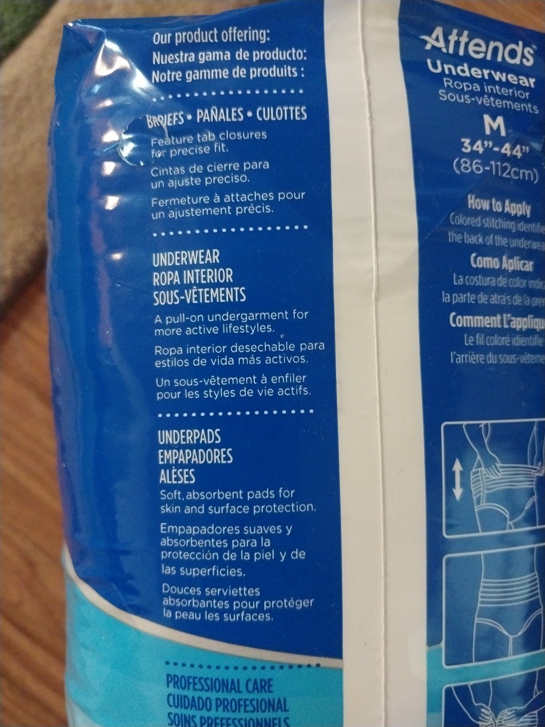 Attends Adult Pull Up On Underwear Diapers 20 Count Size Medium 34″-44″
