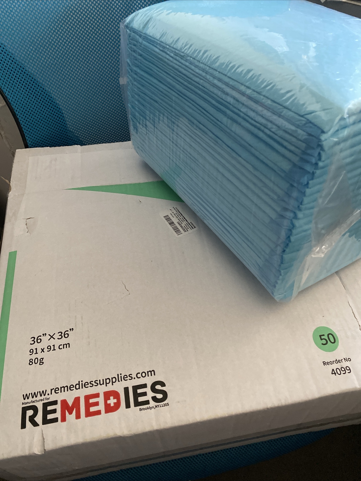 Extra Large 36 X 36 in Disposable Bed Pads Adults Incontinence – 25 Count