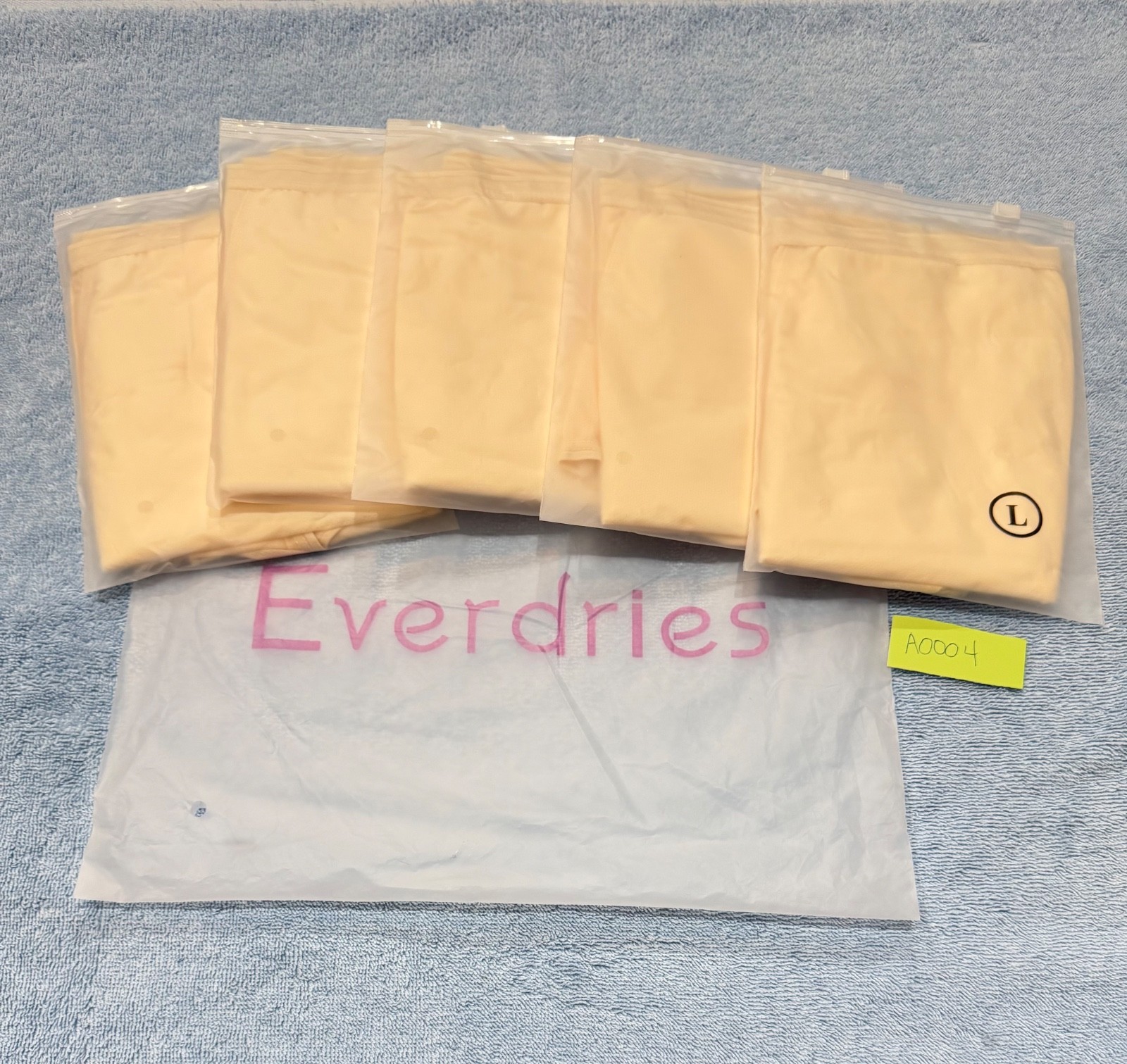 Everdries Leakproof Washable Reusable Underwear Women Large L 5 Pack Nude New