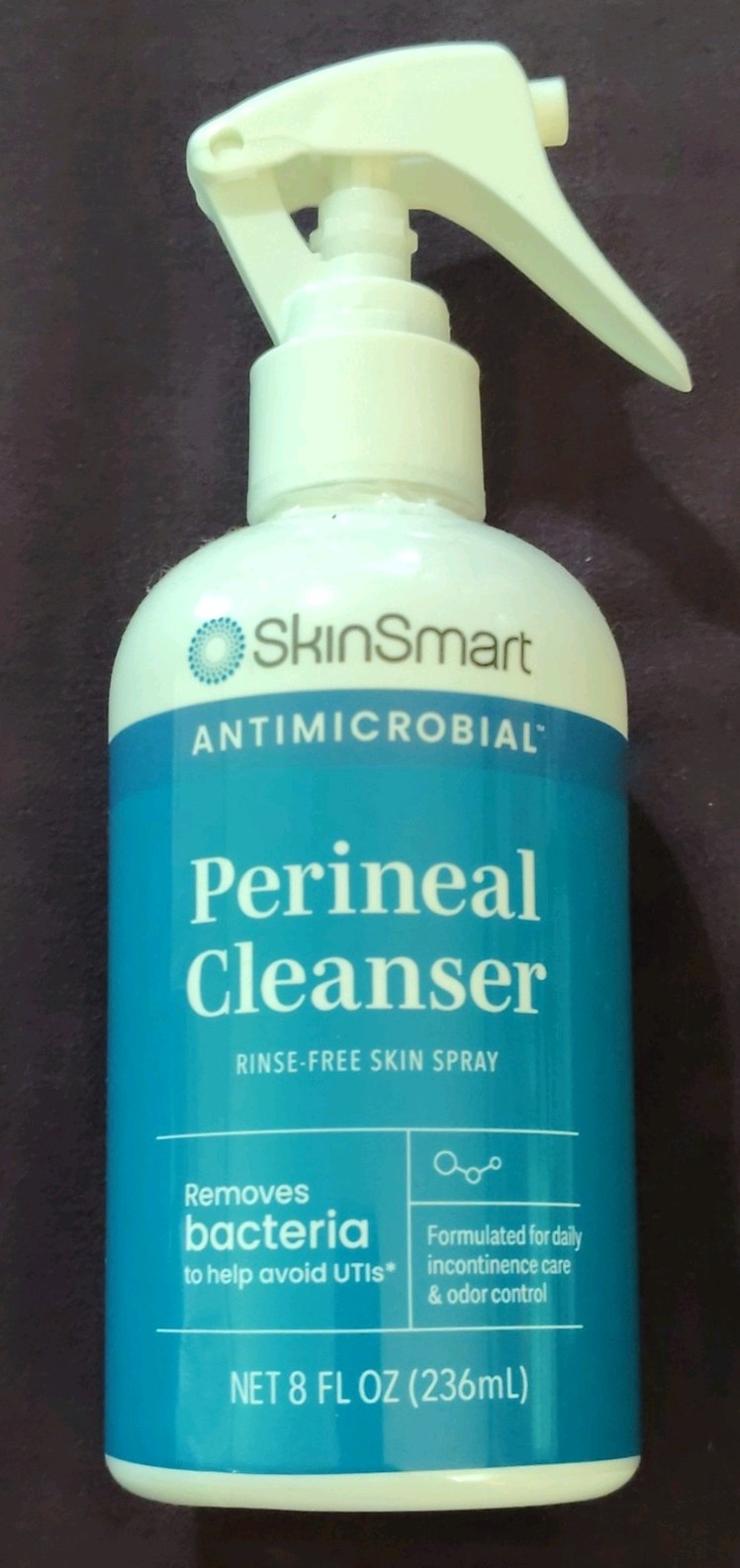 SkinSmart Antimicrobial Perineal Cleanser Rinse-Free Spray Fragrance-Free 8 oz