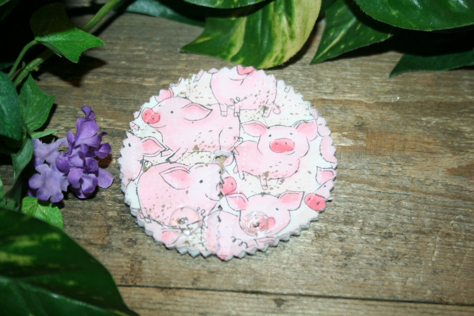 G-tube pads, Mic-key Button Feeding Tube Pads, Button Cover Playful Pigs