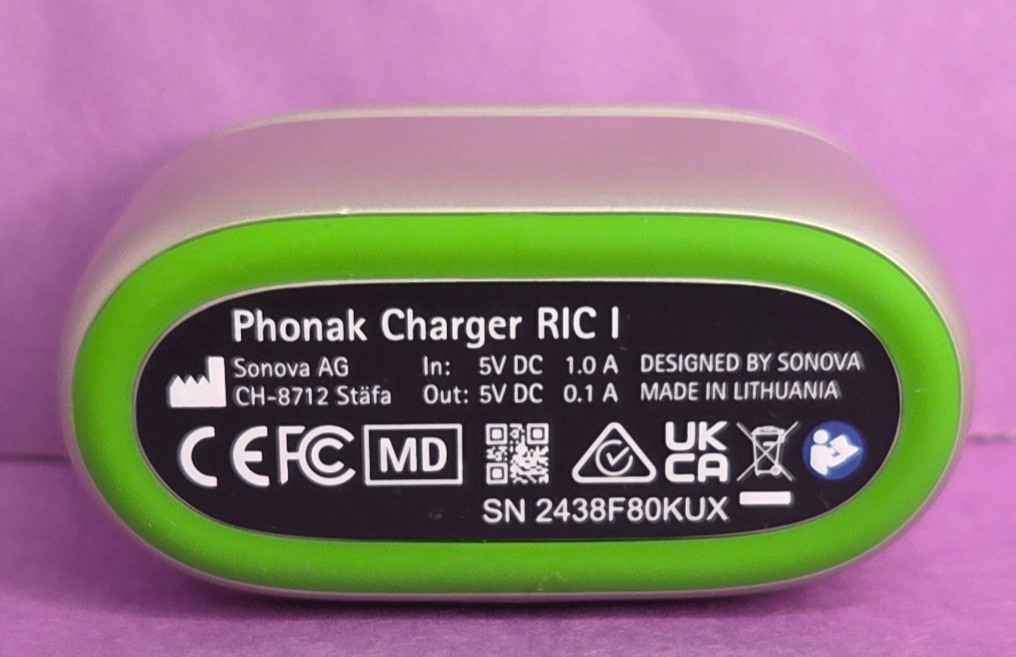 Phonak Charger RIC I For Audeo Infinio H.A W/Charger Used Immaculate Condition