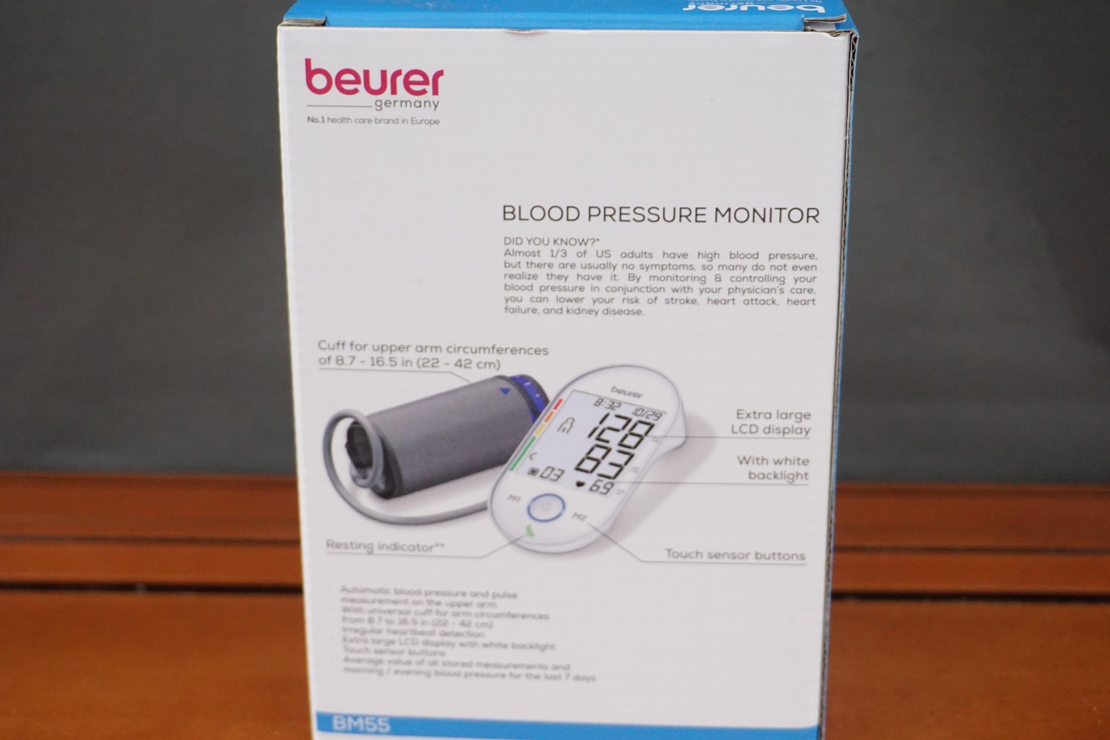 Beurer BM55 Blood Pressure Monitor White Upper Arm Cuff Automatic Portable New