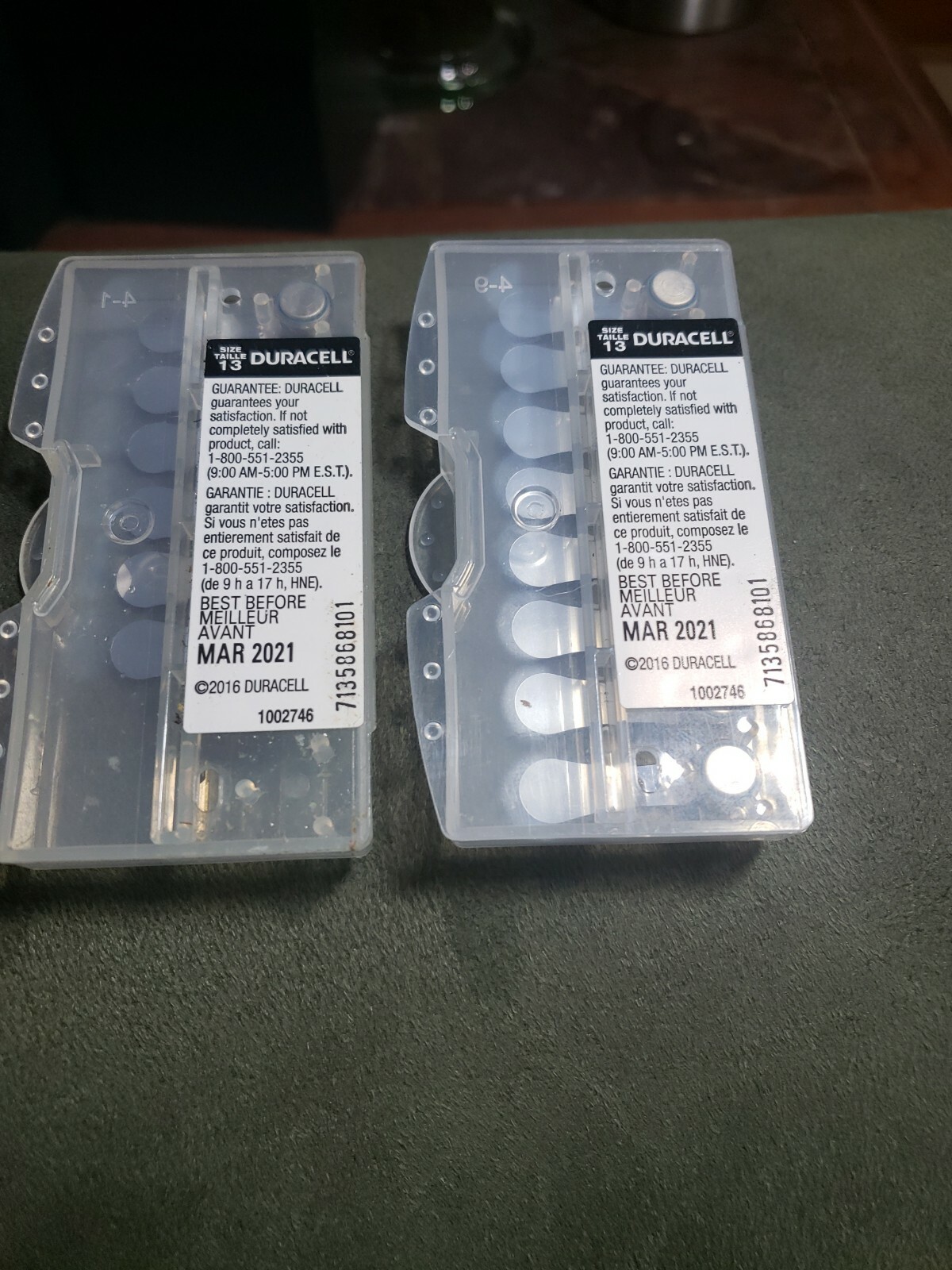 Duracell 1.45V Hearing Aid Batteries, Size 13, DA13B16ZM, (14 Ct), BB Mar 2021