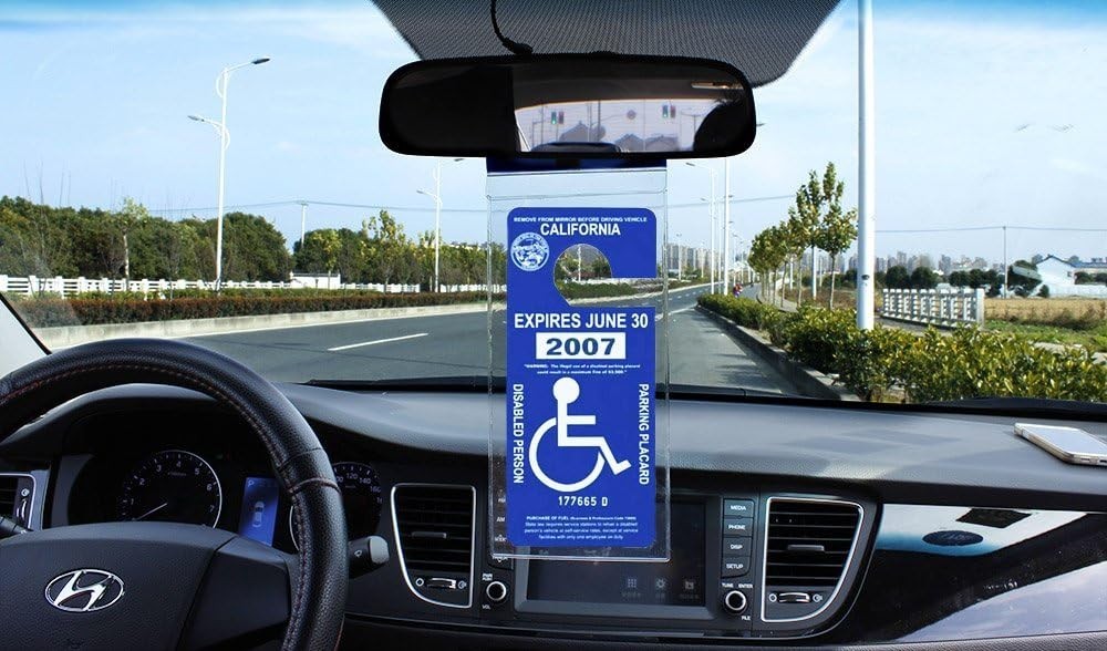 Handicap Parking Placard Holder – Disabled Parking Permit Holder Hanger Sleev…