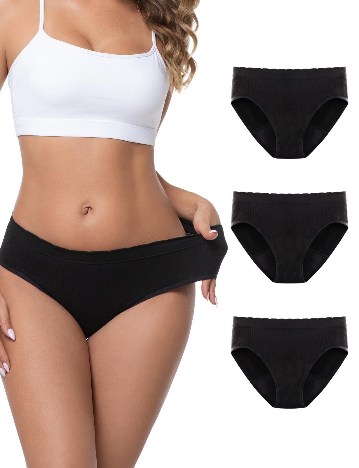EcoPeriod Period Underwear Women’s Heavy Flow Leakproof Menstrual Underwear S/M