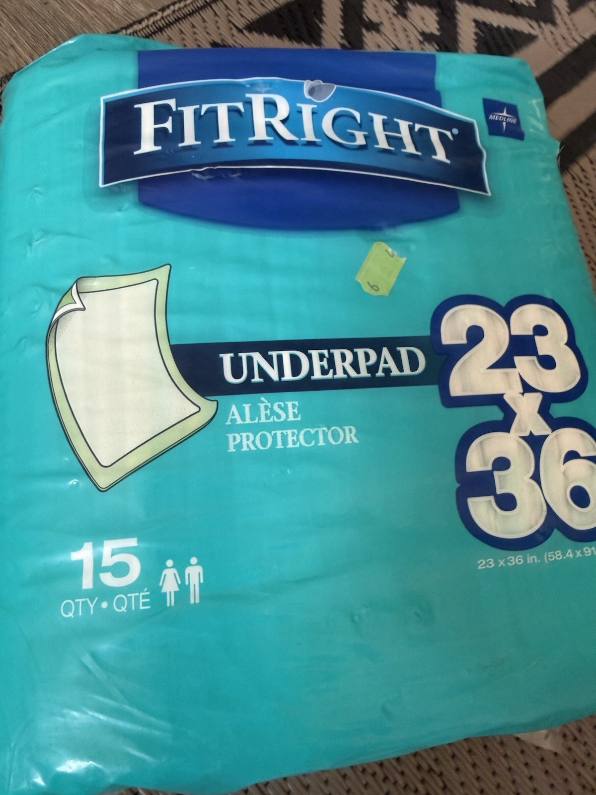 Medline FitRight Underpad 23” x 36” Comfortable Protection Unisex – 15 Pads