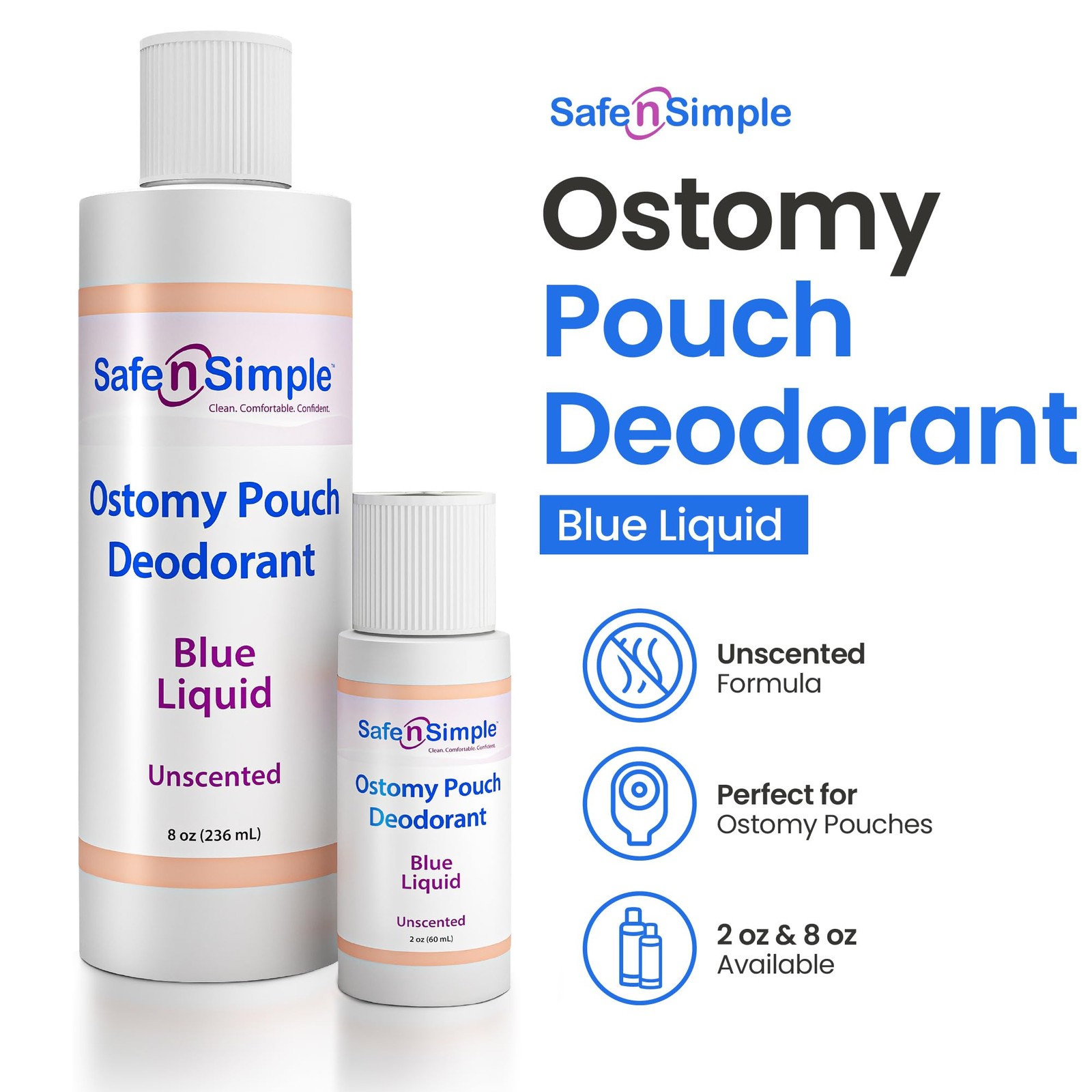 Ostomy Deodorant Classic Blue Odor Eliminator Pouch Colostomy Bag Deodorizer 8