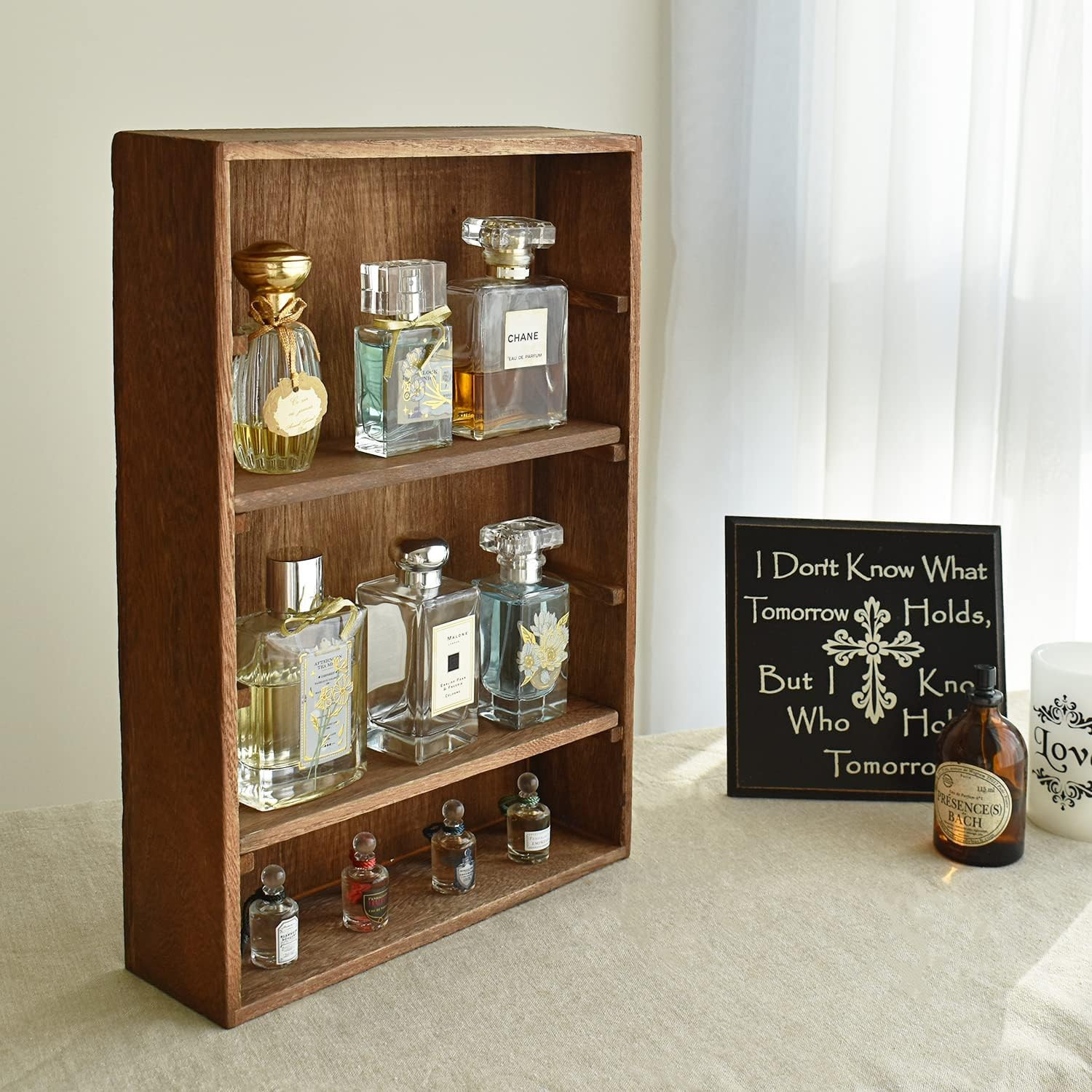 Wooden Wall-Mounted Display Shelves Rack for Collectibles-Figures,Shot Glasses,S