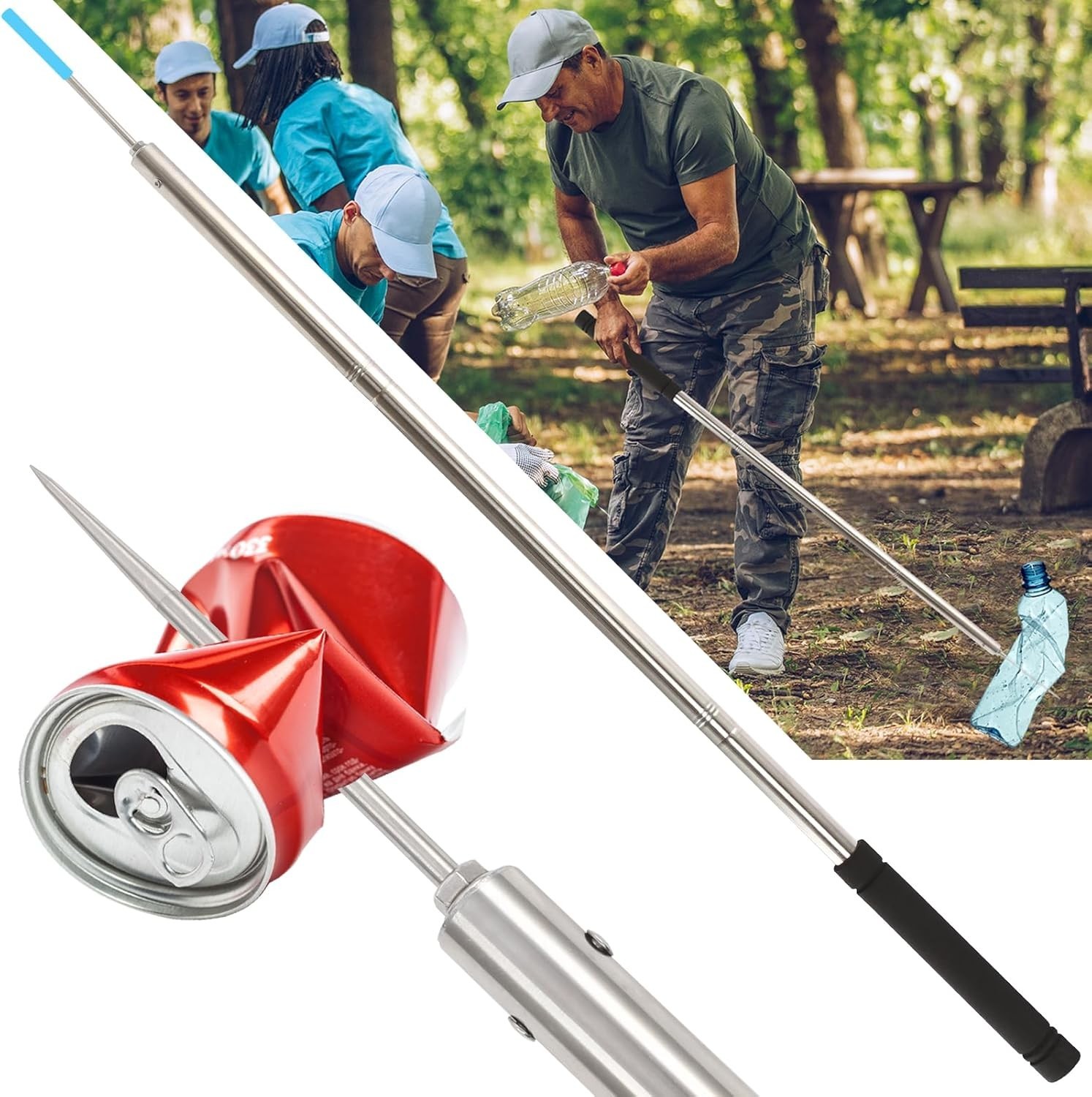 Trash Pickup Tool,48Inch Trash Picker Upper Grabber High-Duty Stainless Steel…