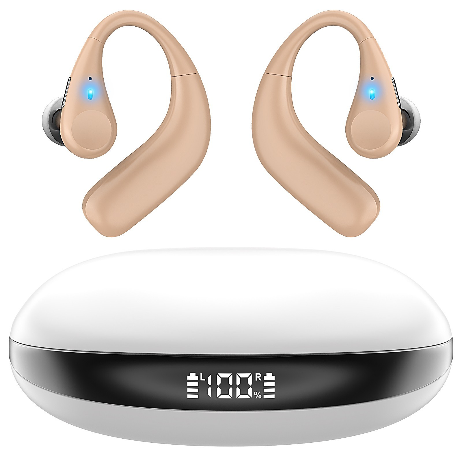 Bluetooth Rechargeable Sound Amplification Device with Charging Case Hearing Aid