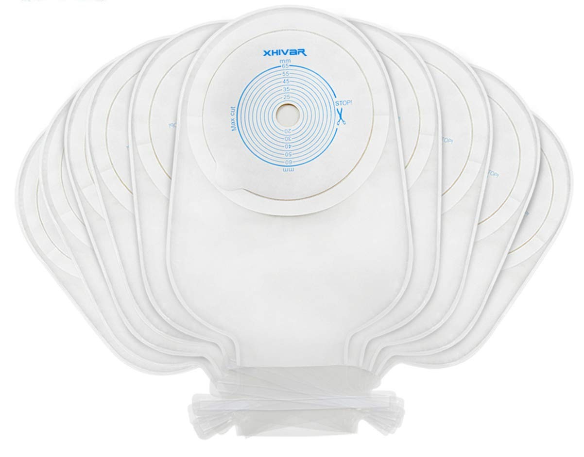 Ostomy Colostomy Supplies 1-piece Premium Twist-tie Closure Ostomy Bag Colost…