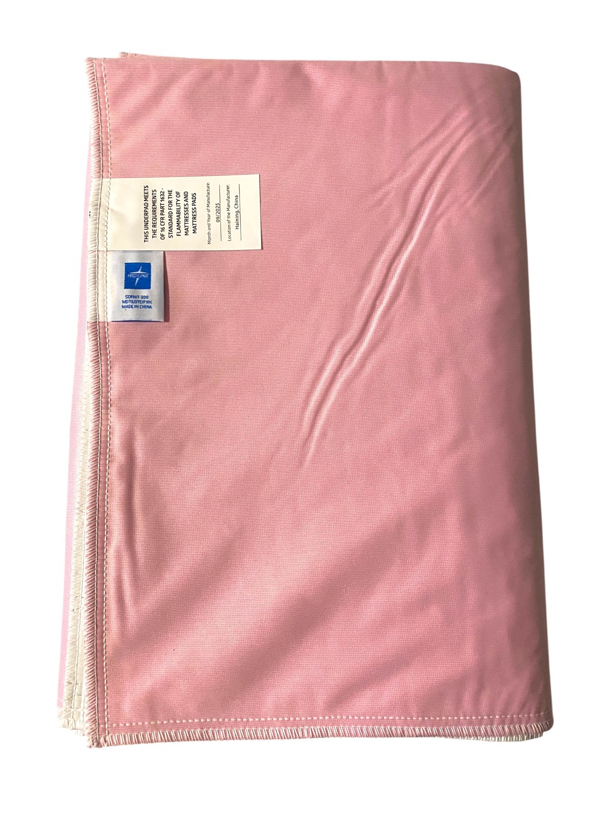 Medline Pink Reusable Underpad Mattress Washable Incontinence Bed Pad 46×33.5