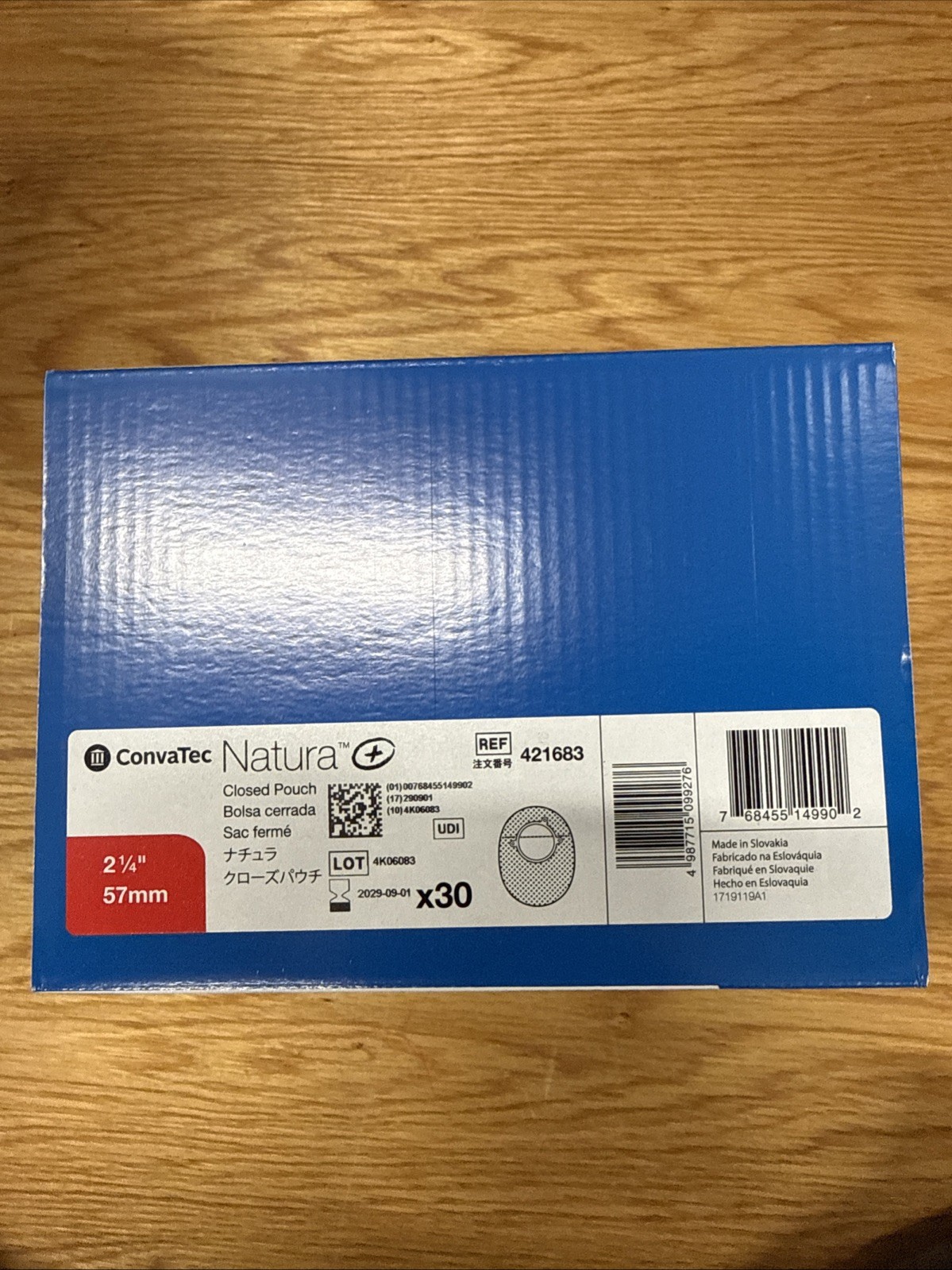 Brand New ConvaTec #421683 SUR-FIT Natura Closed Pouch 2 1/4 ” 57mm 30 Pouches