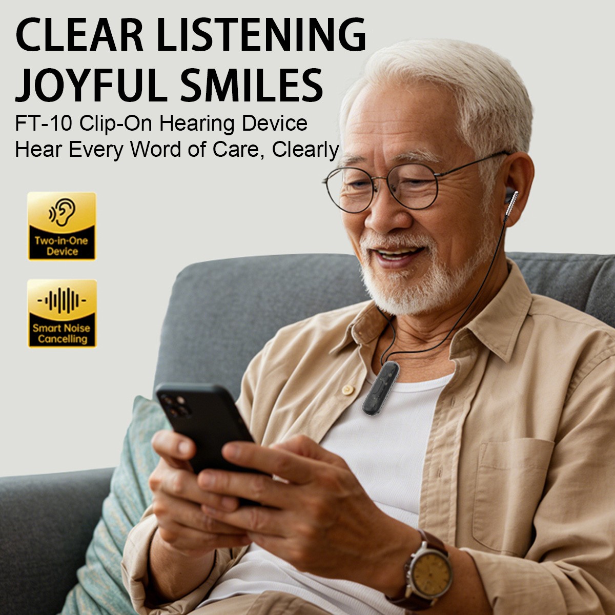Hearing Aids Headsets TV Listening Headphones for Seniors or Hearing Impaired US