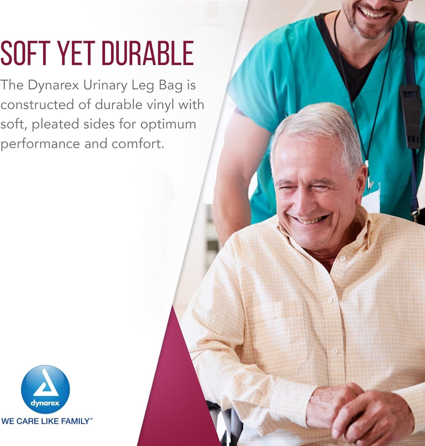 Discreet Urinary Leg Bag with Non-Drip Closure – Box of 12, 600ml Capacity