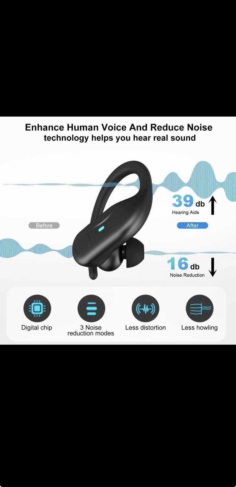 F-AID8 Bluetooth Hearing Aids for Seniors, Rechargeable Hearing Aid Earbuds