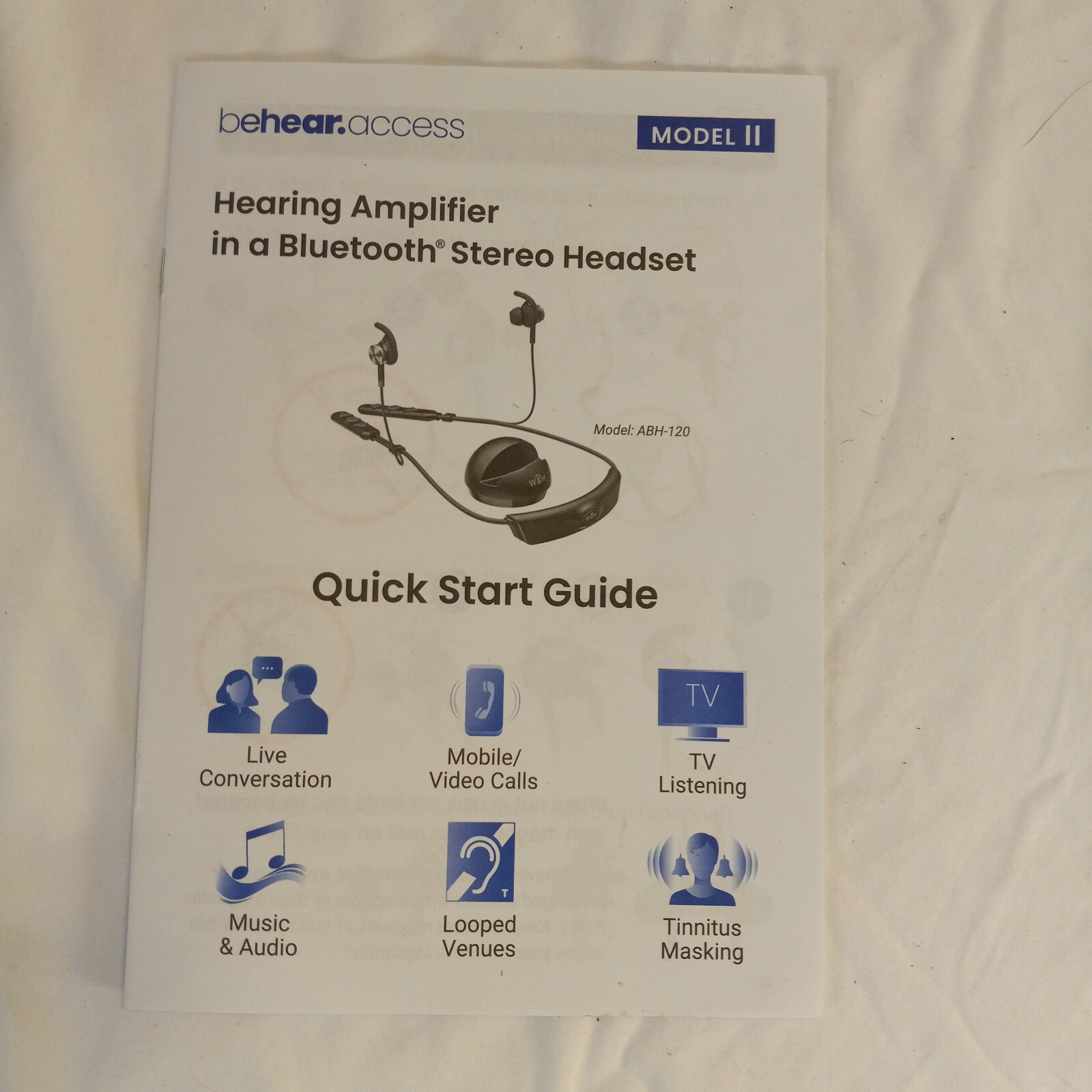 BeHear Parts Lot Access Listening Amplifier Charging Base & Ear Hooks Buds Only