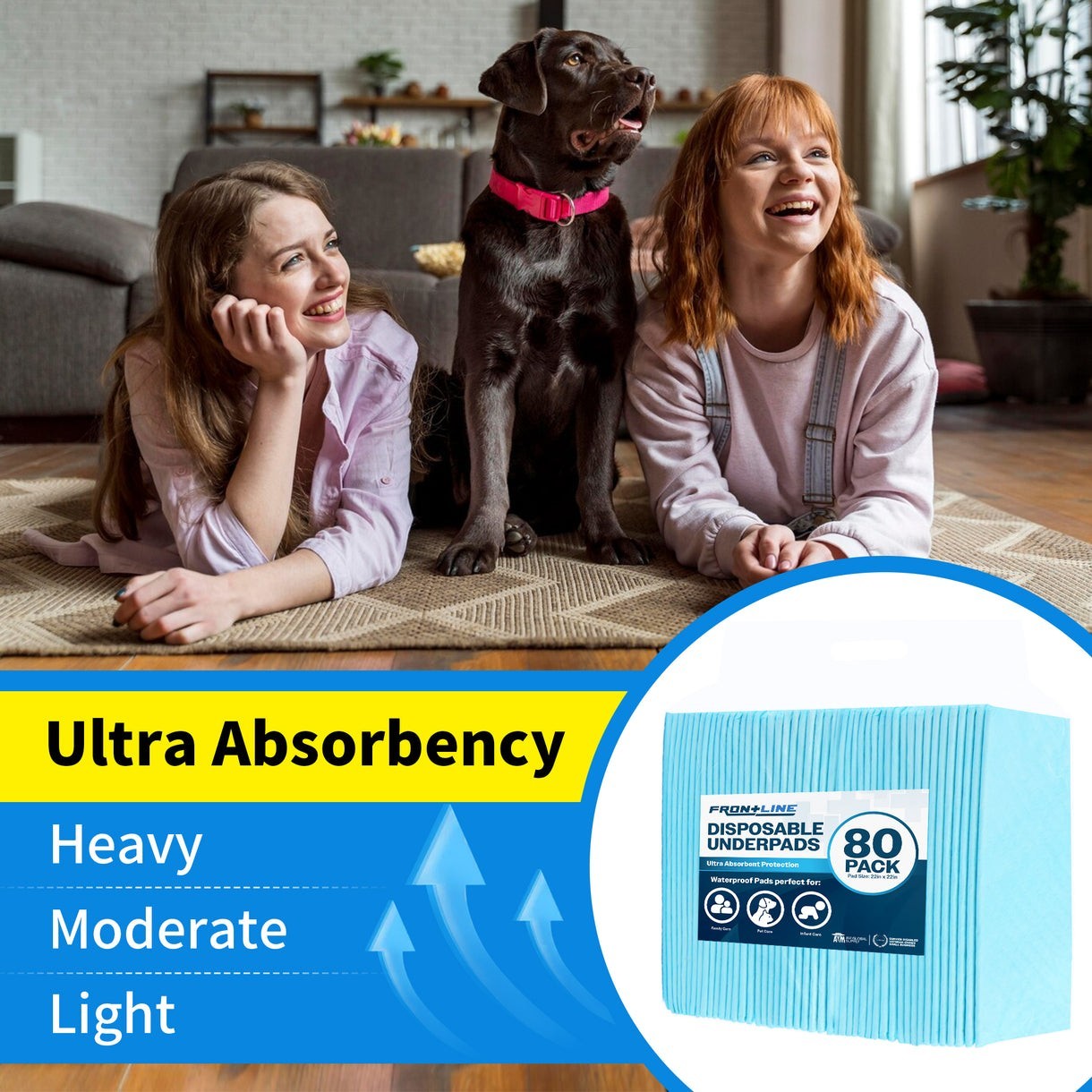 320 Pack Ultra Absorbent Small Pee Pads 22″x22″ Pet Underpads Puppy Dog Training