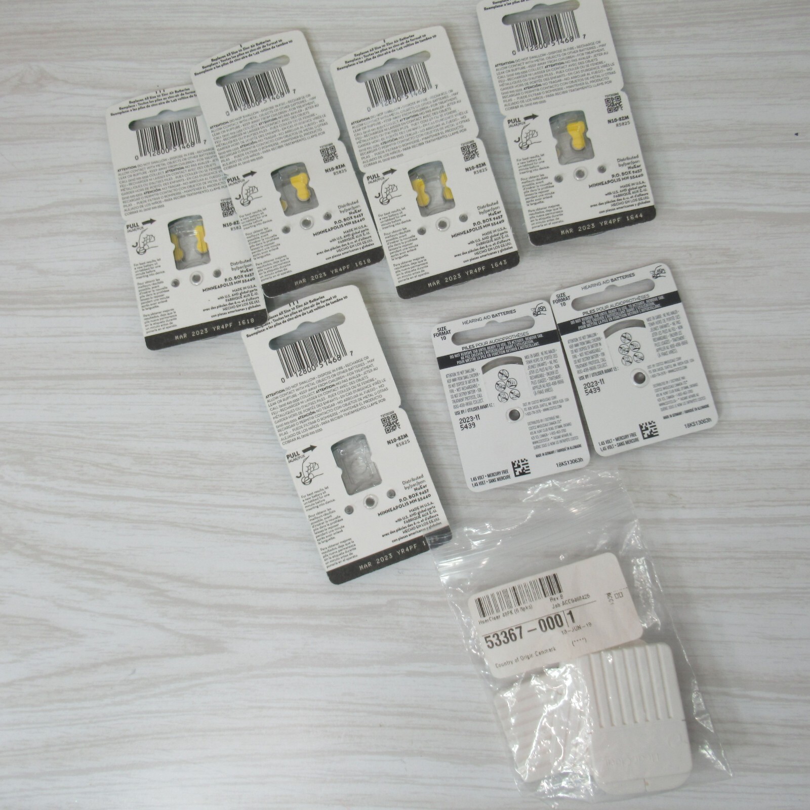 Hearing aid Batteries Size 10 Lot of 46 Exp 2023 Hear Clear Cleaning Brushes