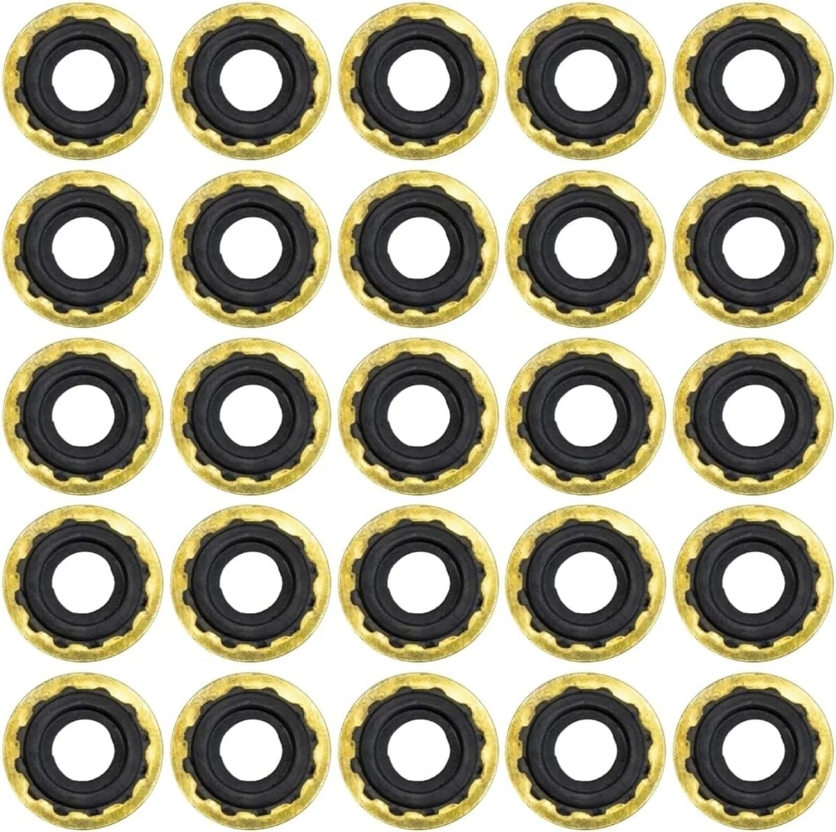 25 Pk Brass Washer with Rubber Ring Viton CGA 870 Style oxygen regulator RES035