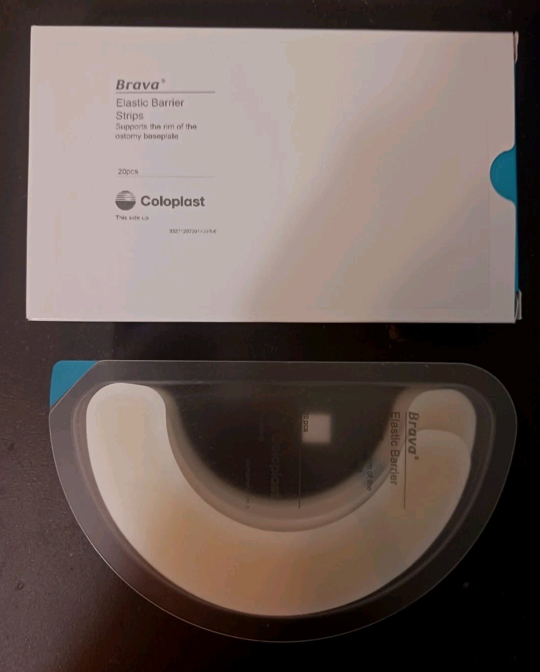 2 Box Coloplast Brava 120700 Elastic Barrier Strips 20/box Beige