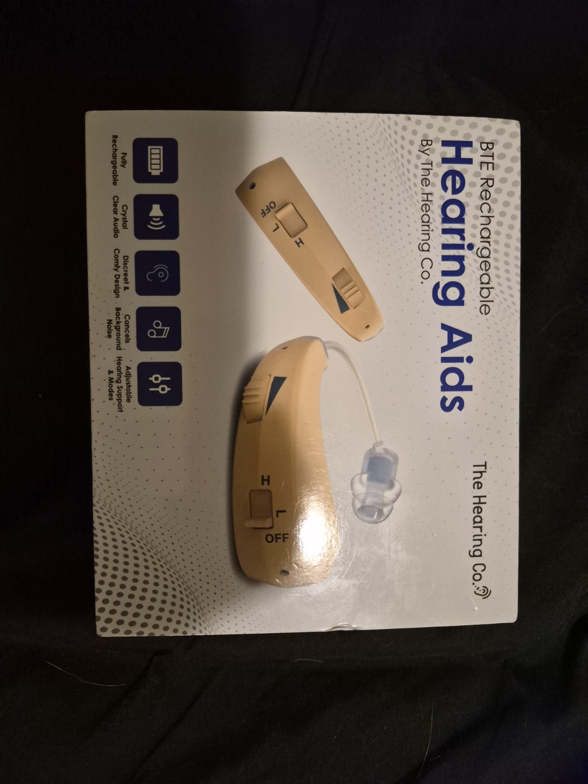 Hearing Aid BTE Rechargeable for Senior Adults The Hearing Co. NEW in box