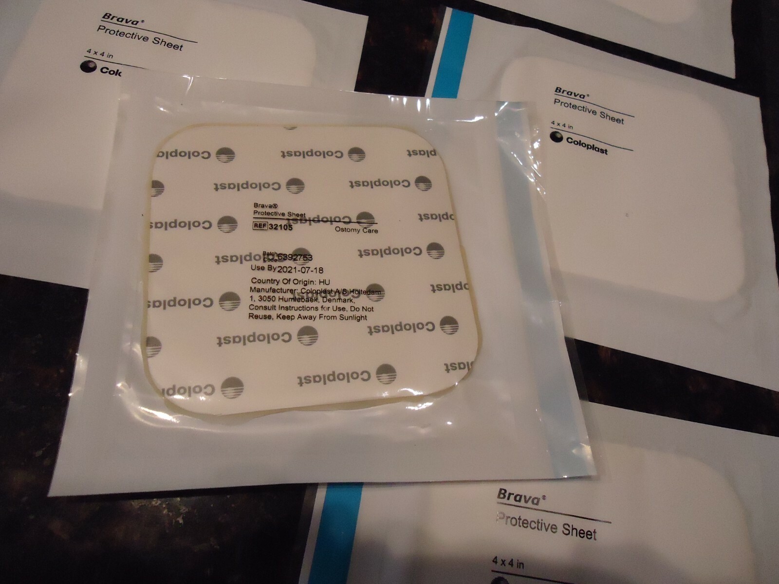 (7) pcs Brava Coloplast #032105 Brava Protective Sheets 4″ X 4″