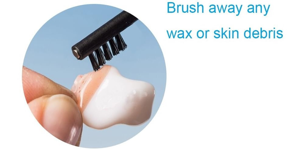 Hearing Amplifier Cleaning Brush with Wax Loop and Magnet Pack of 6