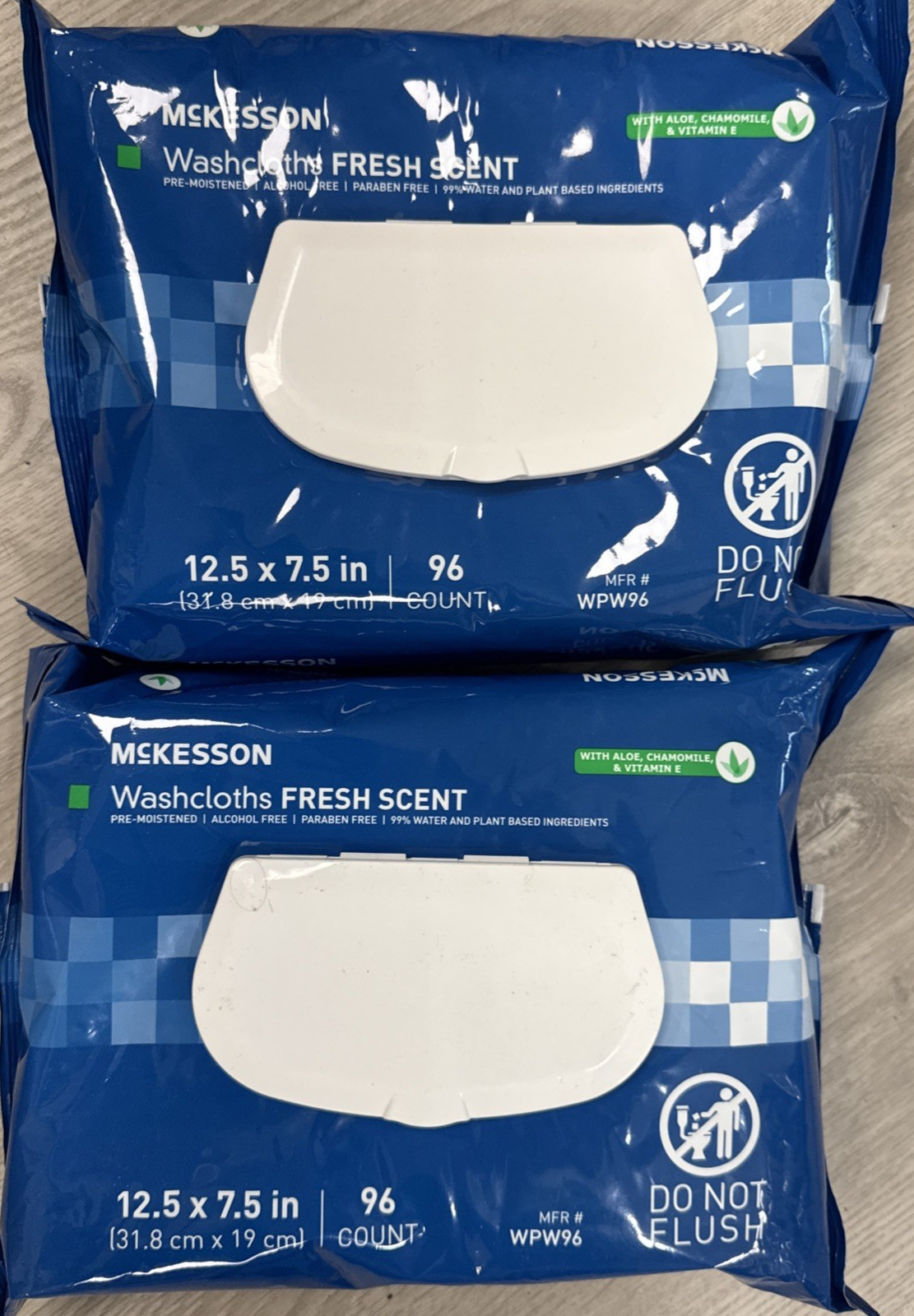 McKesson Personal Cleansing Wipes Fresh Scent 192 Count 2 Pack 7.5×12.5 New
