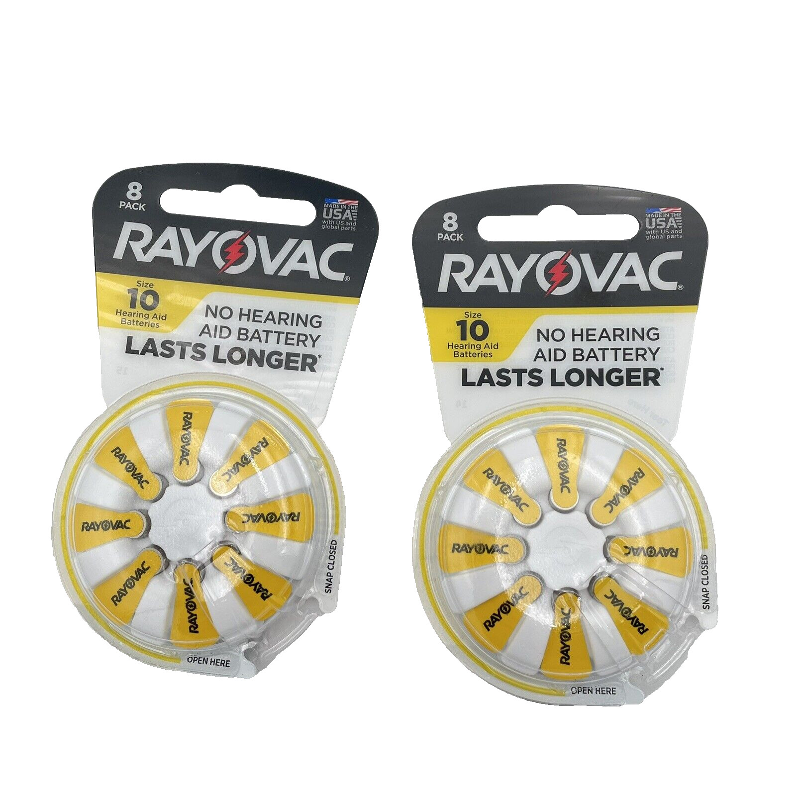 Hearing Aid Batteries Rayovac Size 10 Exp 03/26 (Lot of 2 Packs)