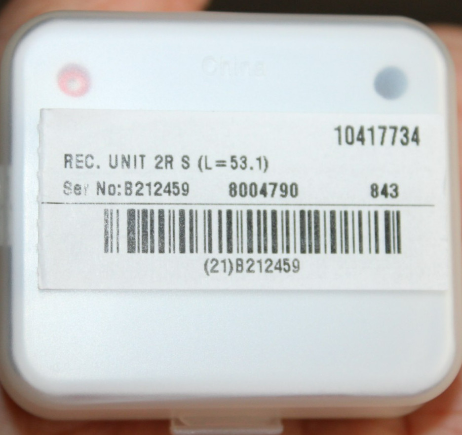 Siemens 45dB Receiver Unit 2R S (L=53.1) for Hearing Aids 10417734 SEALED-BRC2