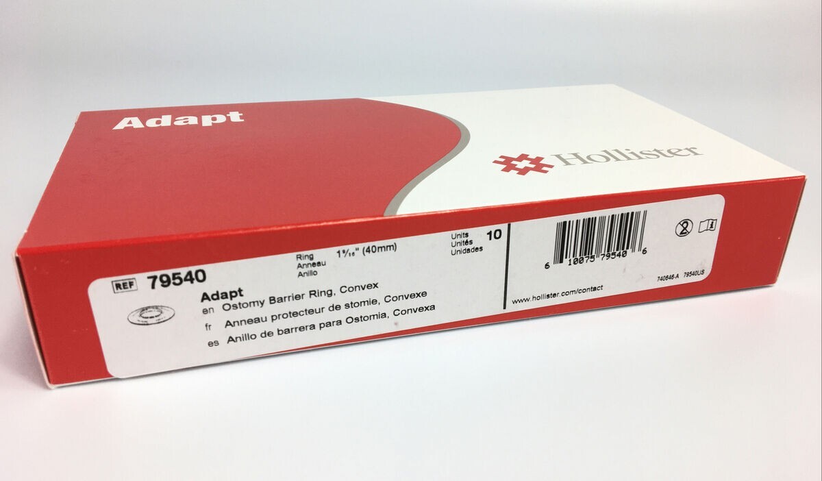 *10-Pieces* Hollister Adapt Ostomy Barrier Ring Convex 1-9/16″ 40mm 79540