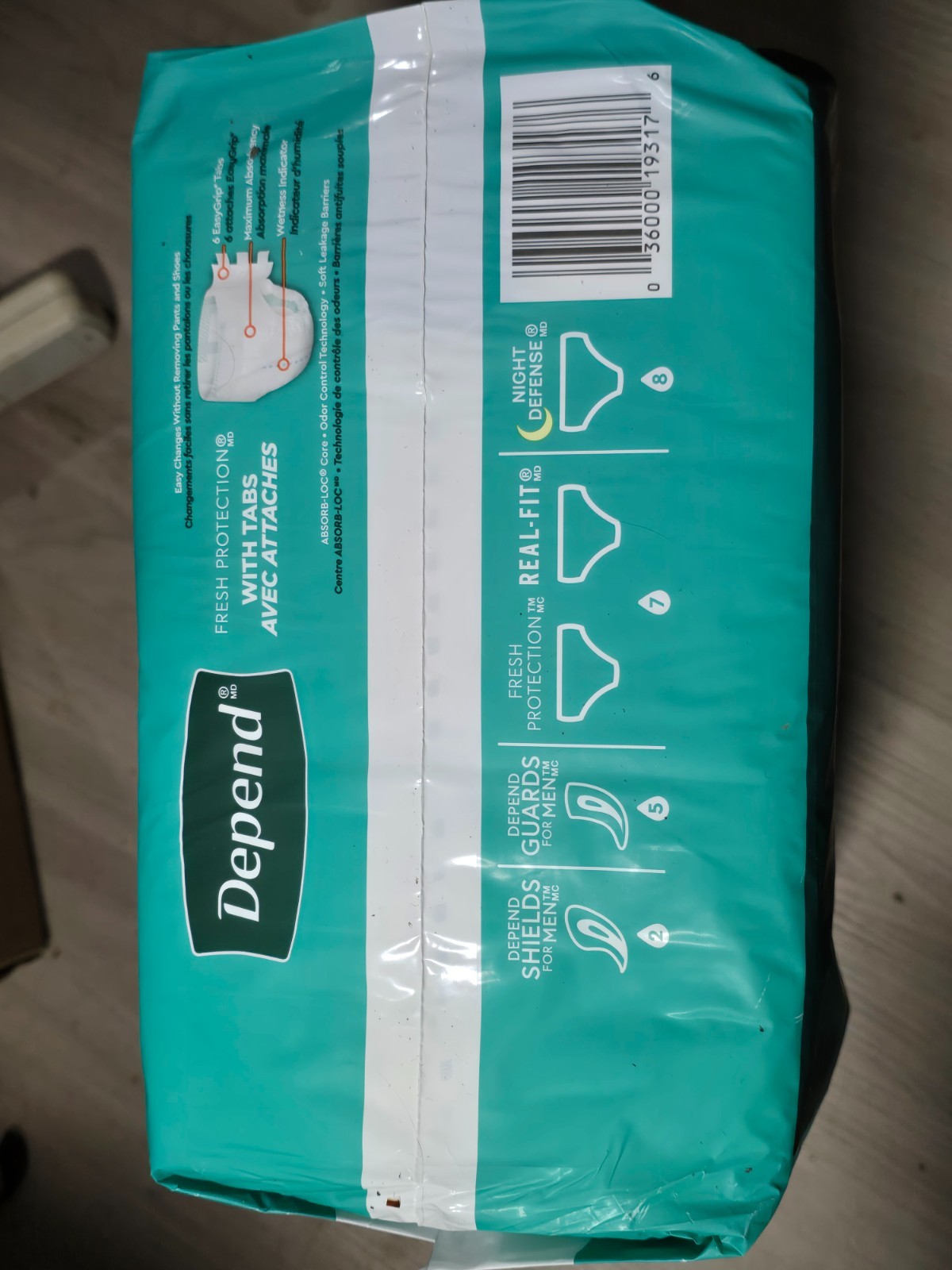 Depend Fresh Protection Adult Incontinence Briefs With Tabs L|G 16 Count NEW