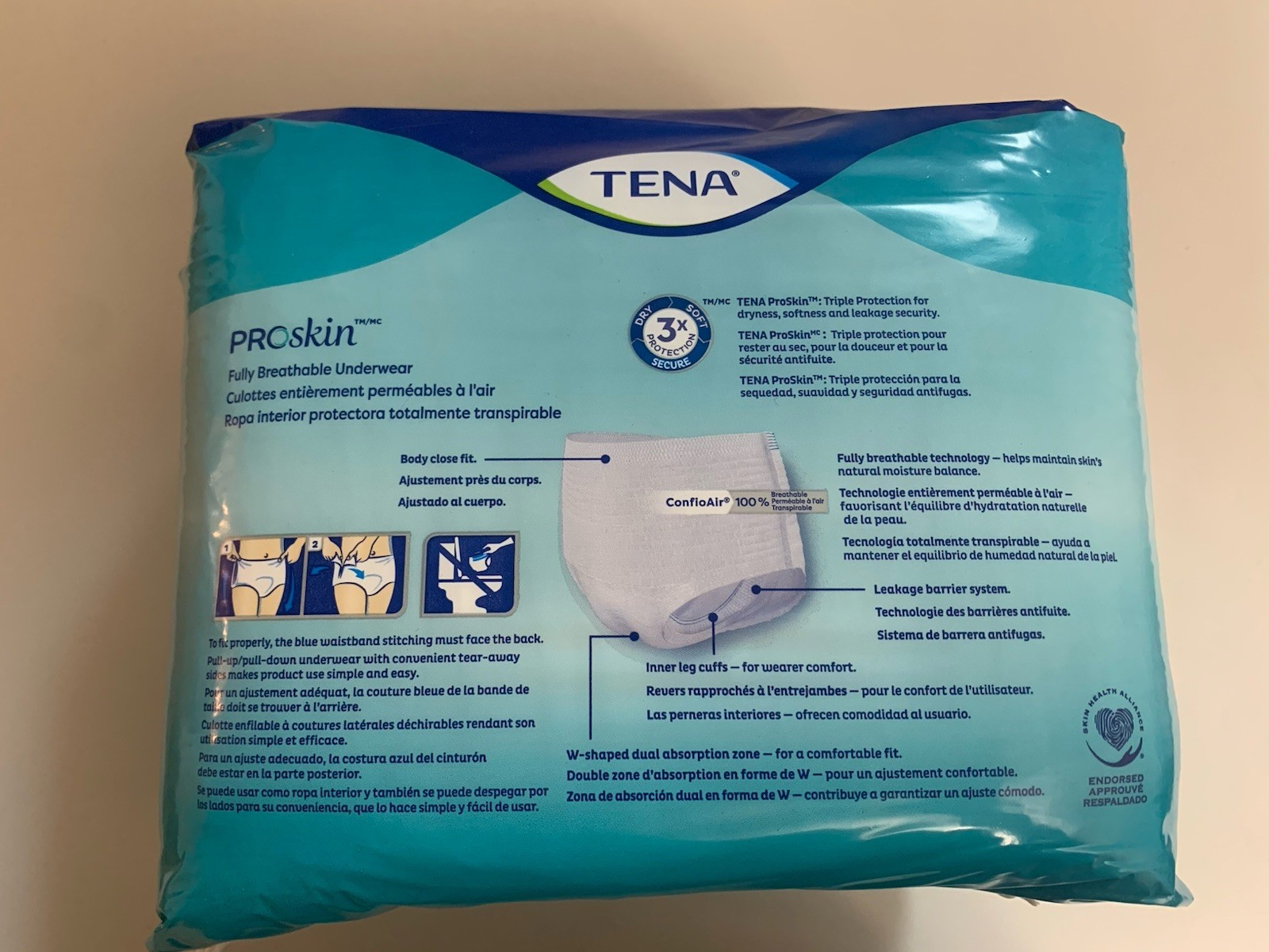 TENA ProSkin Extra Breathable M Unisex Incontinence Underwear 8 Bags 128 Total