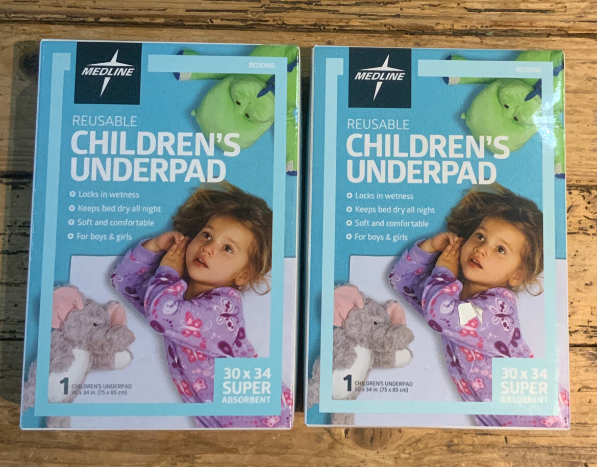 Medline Reusable Children’s Underpad 30×34 2 packs Brand NEW