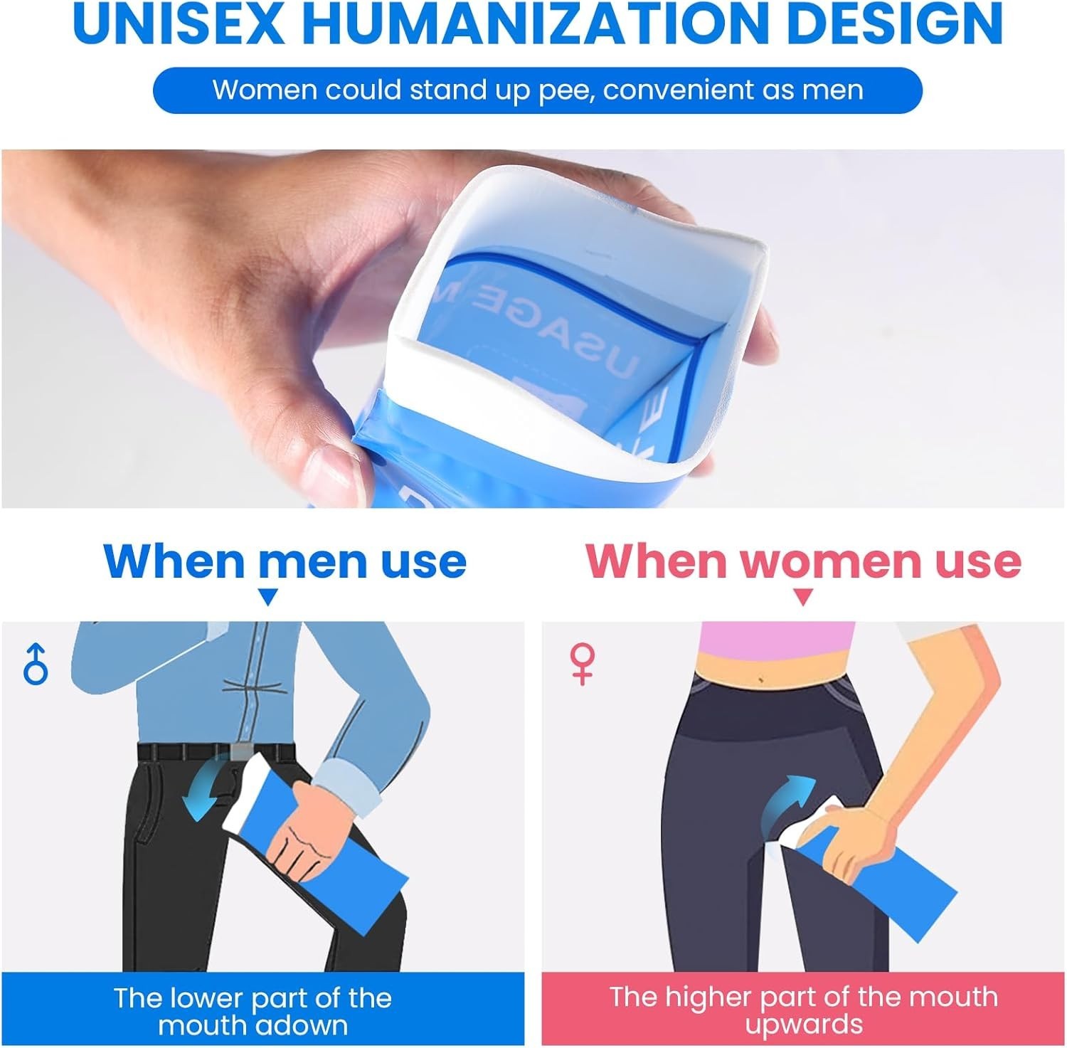 Comfortable Disposables Urine Bags for Camping Road Trips