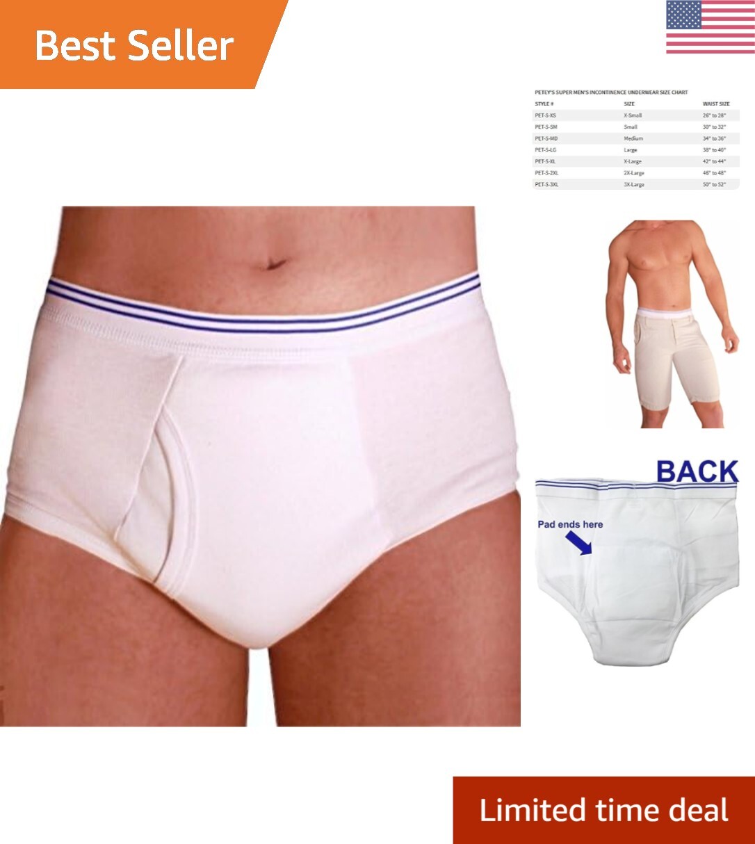 Superior Absorbency Men’s Incontinence Underwear: Seamless Design, Odor Control